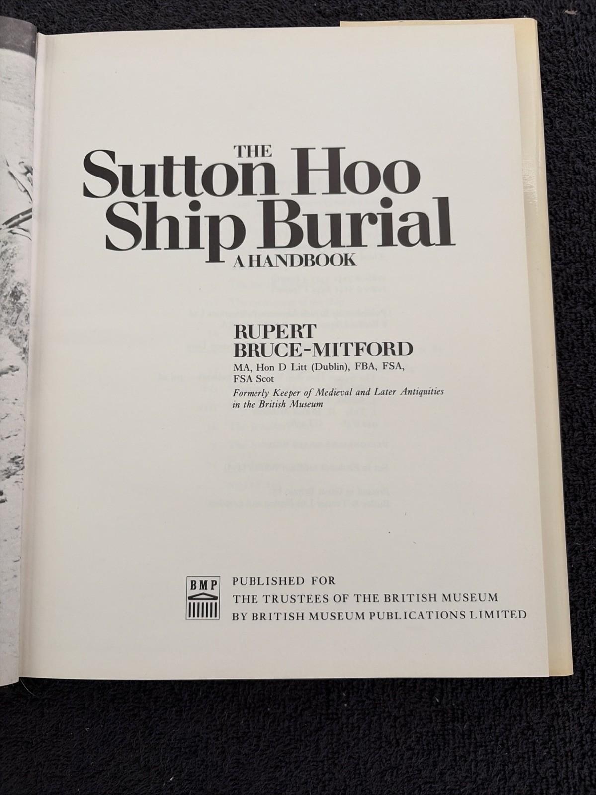 Sutton Hoo Ship Burial: A Handbook by Bruce-Mitford, Rupert HC With Dust Jacket