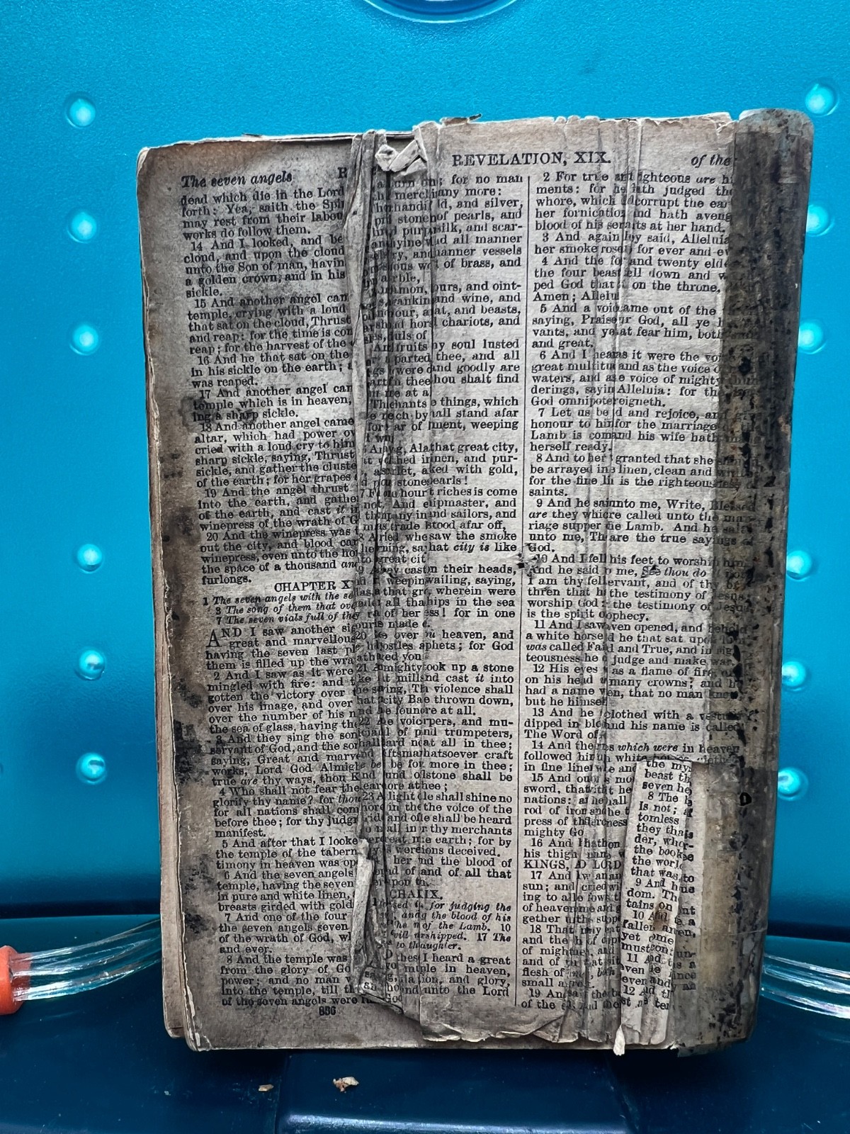 Antique Oxford University Press The Holy BibleLeather Brass Corner Plates 1800s