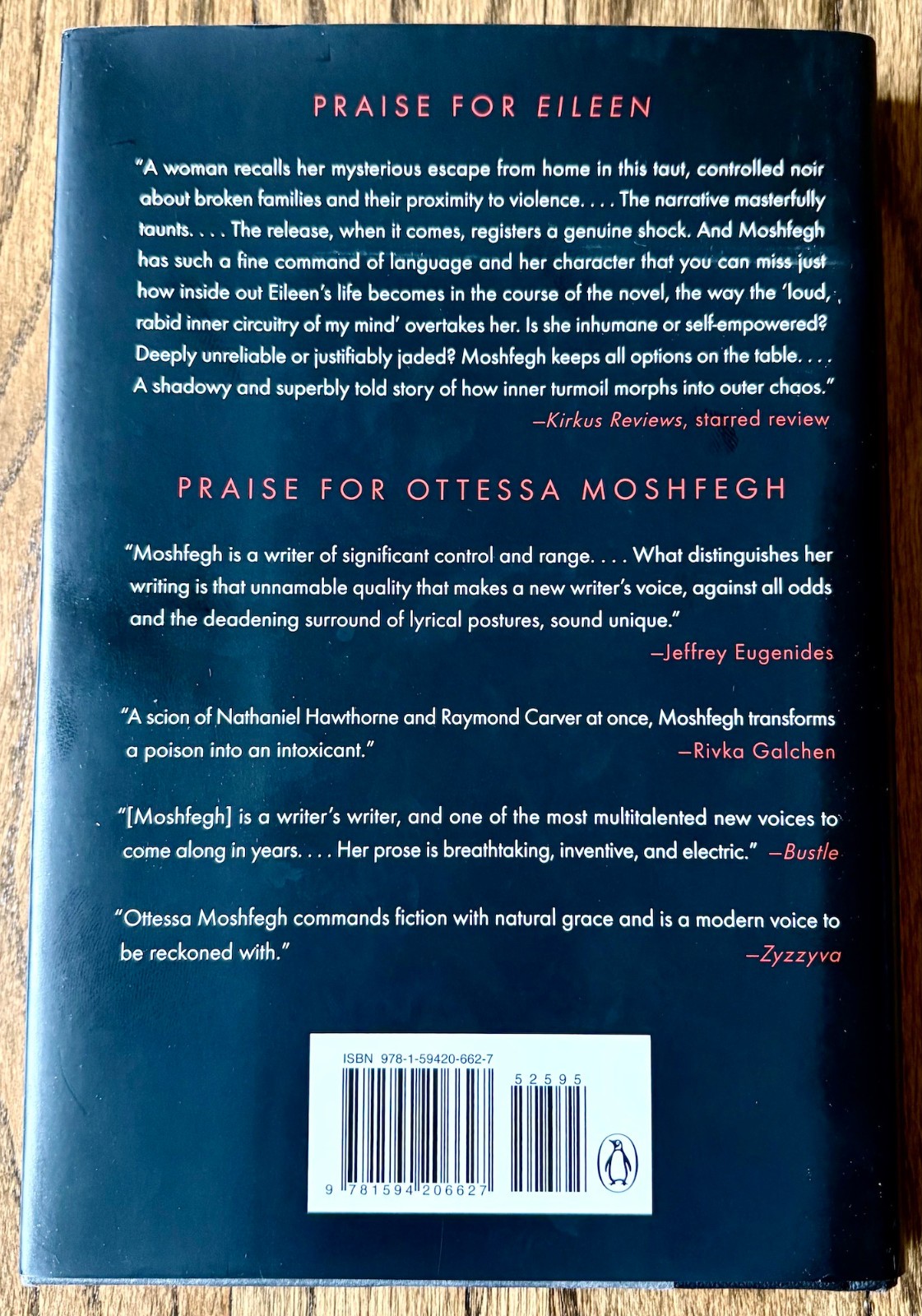 Ottessa Moshfegh, Eileen [Penguin Press HC w/DJ First Edition Second Print VG+]