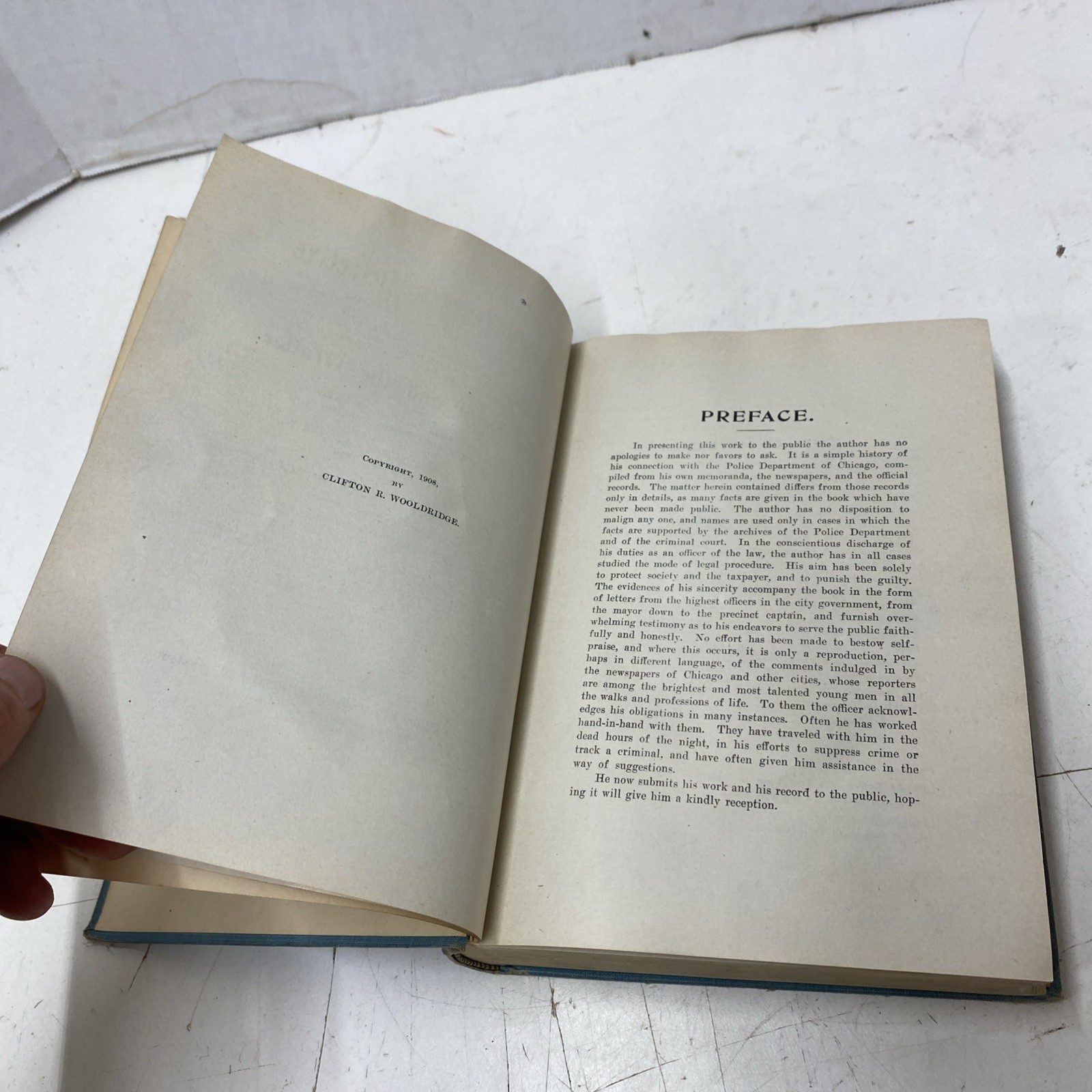 20 Years A Detective in The Wickedest City In The World Wooldridge 1908 First Ed