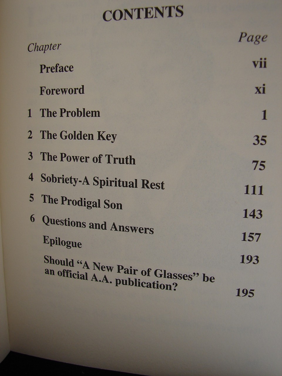 A New Pair Of Glasses Chuck C Alcoholics Anonymous AA oldtimer recovery new book