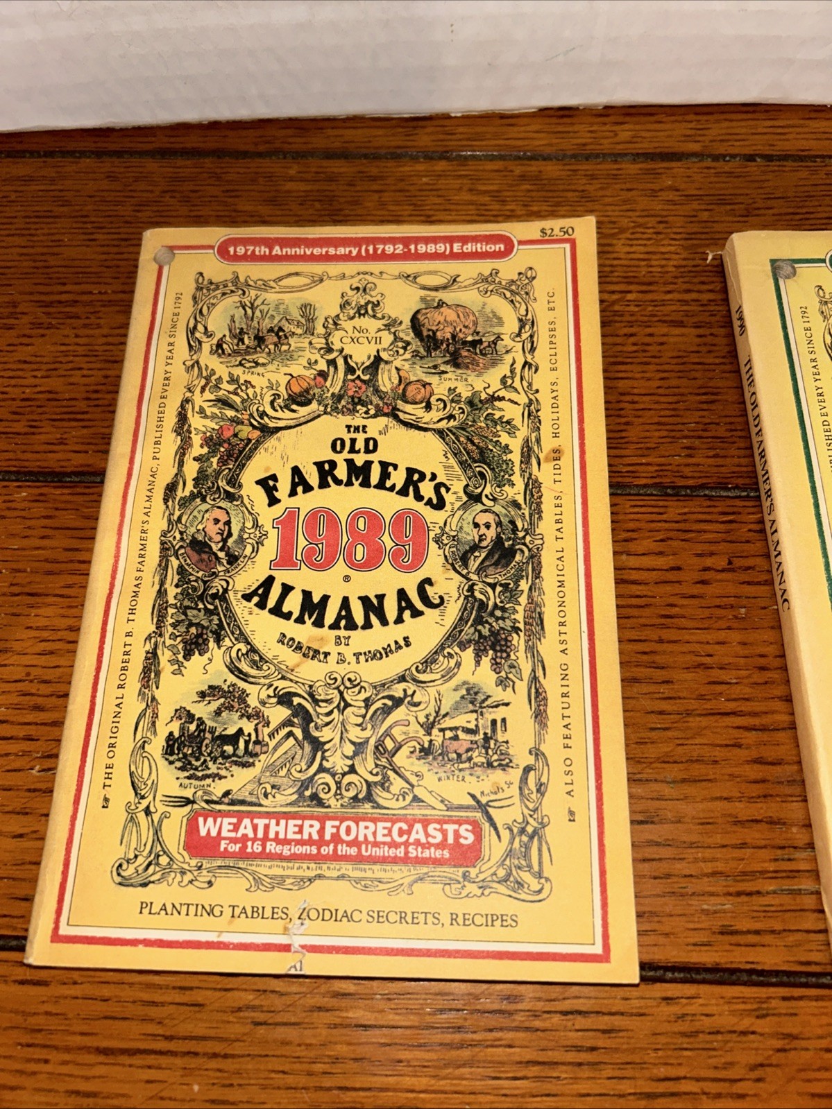 2 — Old Farmers Almanac 1989 & 1990 198th Anniversary Edition Special Farm