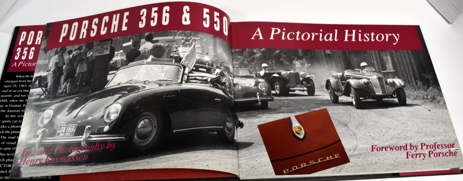 VINTAGE- Porsche 356 & 550 A Pictorial History by Henry Rasmussen *LIKE NEW*