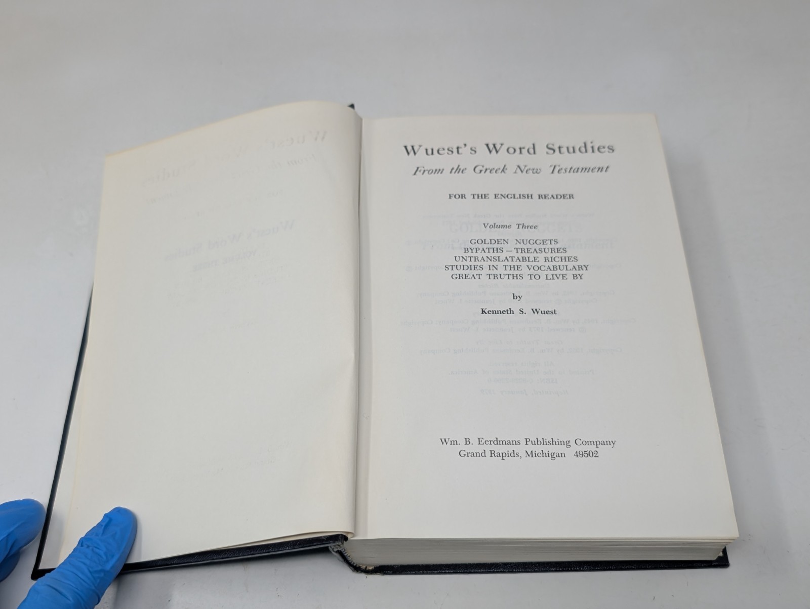 Wuest’s Word Studies From The Greek New Testament Volume 3 III HC 1979