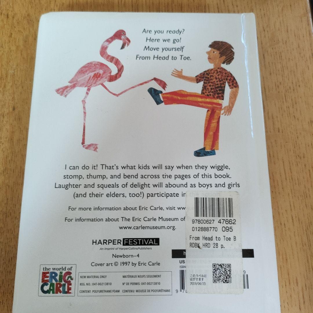 From Head to Toe Eric Carle 2000 English Edition Western Book 6.3×8.3in