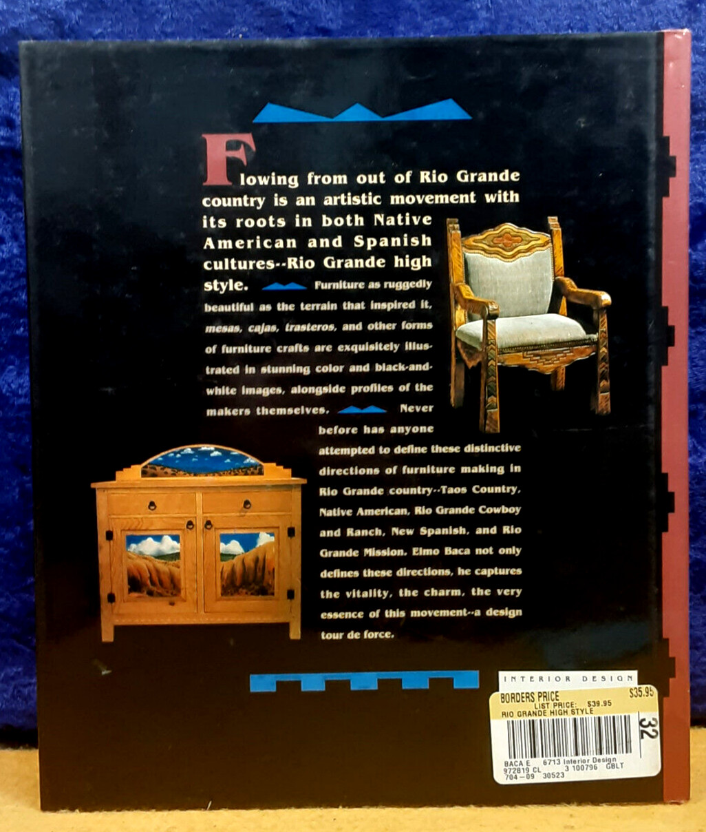 Rio Grande High Style Furniture Craftsmen; E Baca; 1995; Gibbs-Smith; hbdj; EX