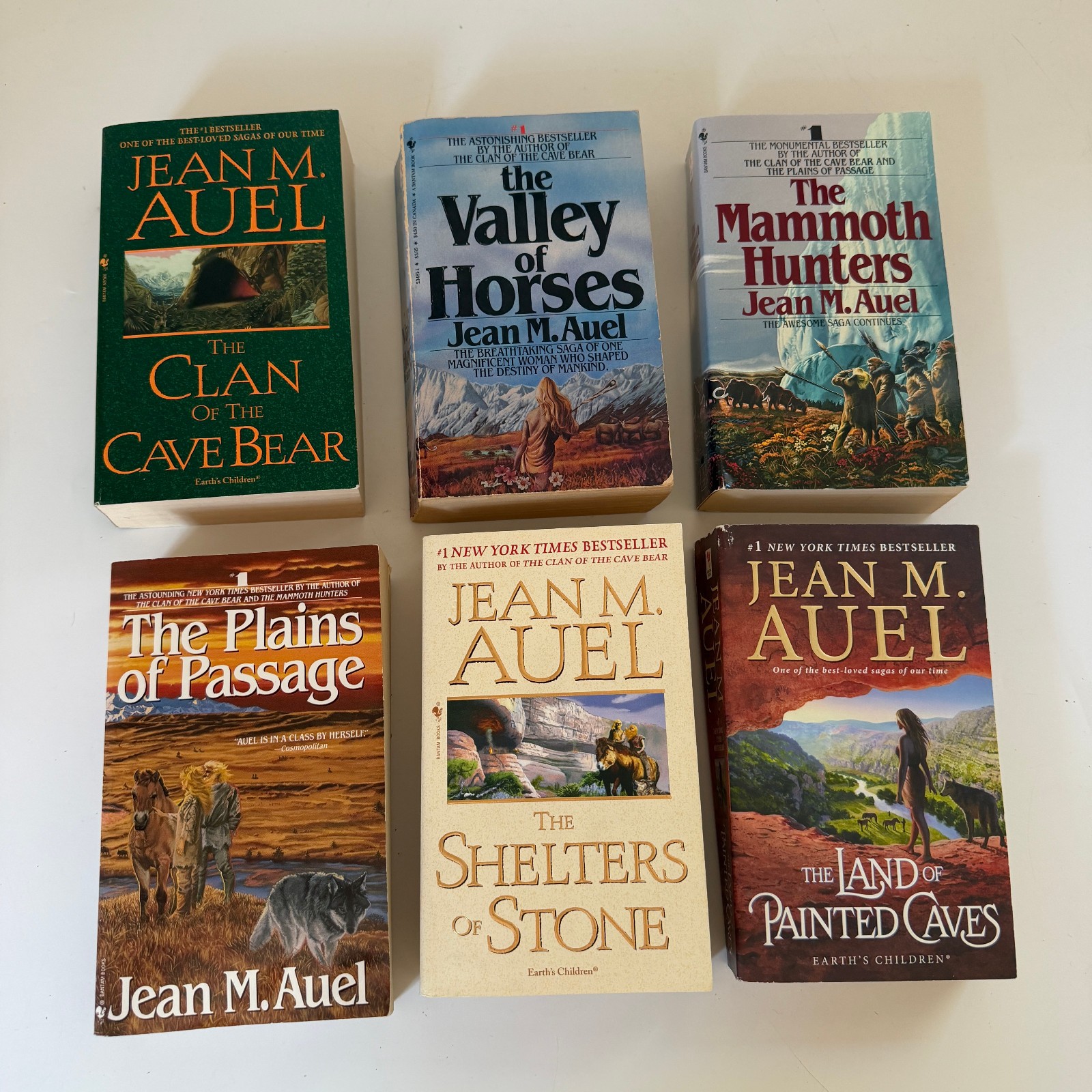 Jean Auel Earth’s Children Complete Series Paperback Lot 6 Clan of the Cave Bear