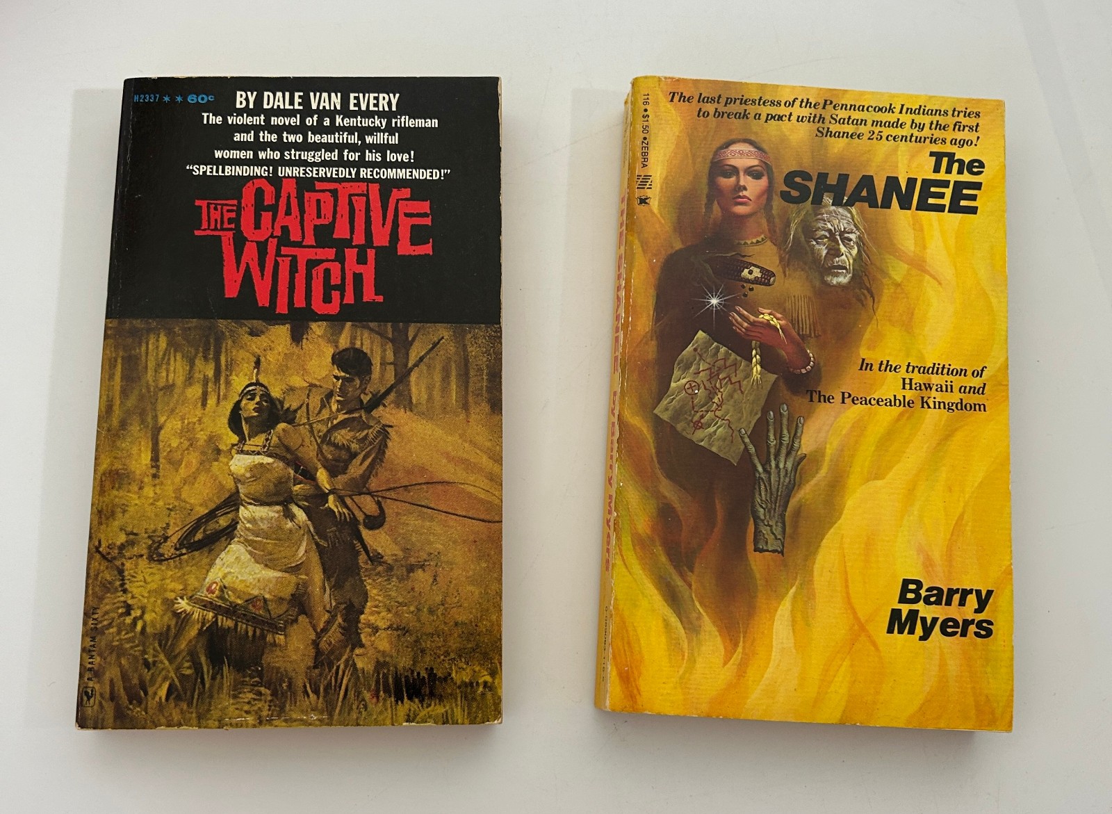 Vtg Western Paperback Lot of 8 Novels Frontier Tribal Romance Adventure 1960s