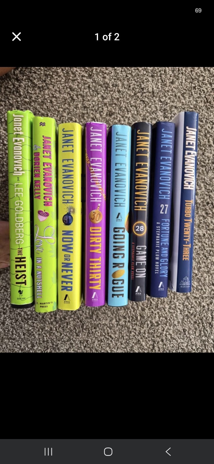 8 Pc Set Of Hardcover Janet Evanovich and Lee Goldberg Set