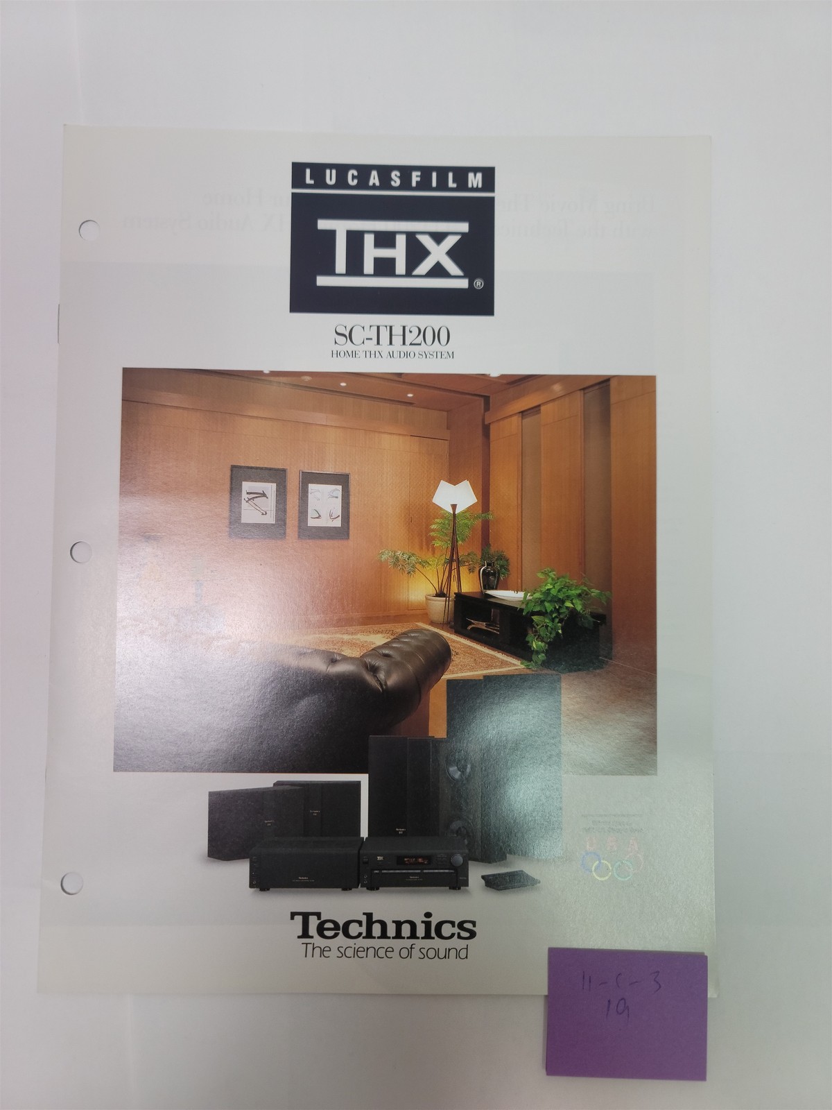1990’s Technics SC-TH200 Home THX Audio System Brochure Specs Lucasfilm SH-TX200