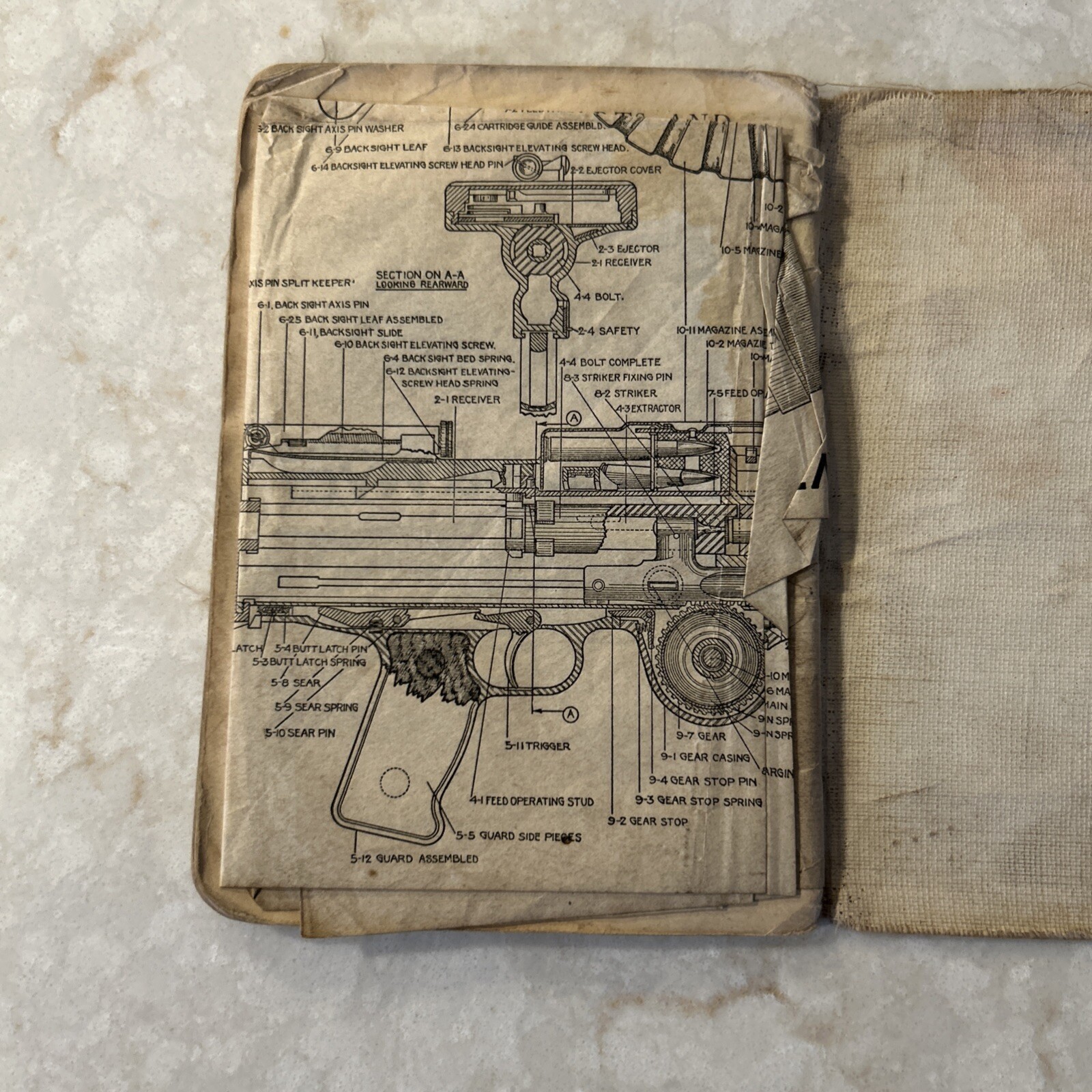 LEWIS MACHINE GUN Model 1917 Caliber .30 Original Handbook WW1 READ FAST SHIP