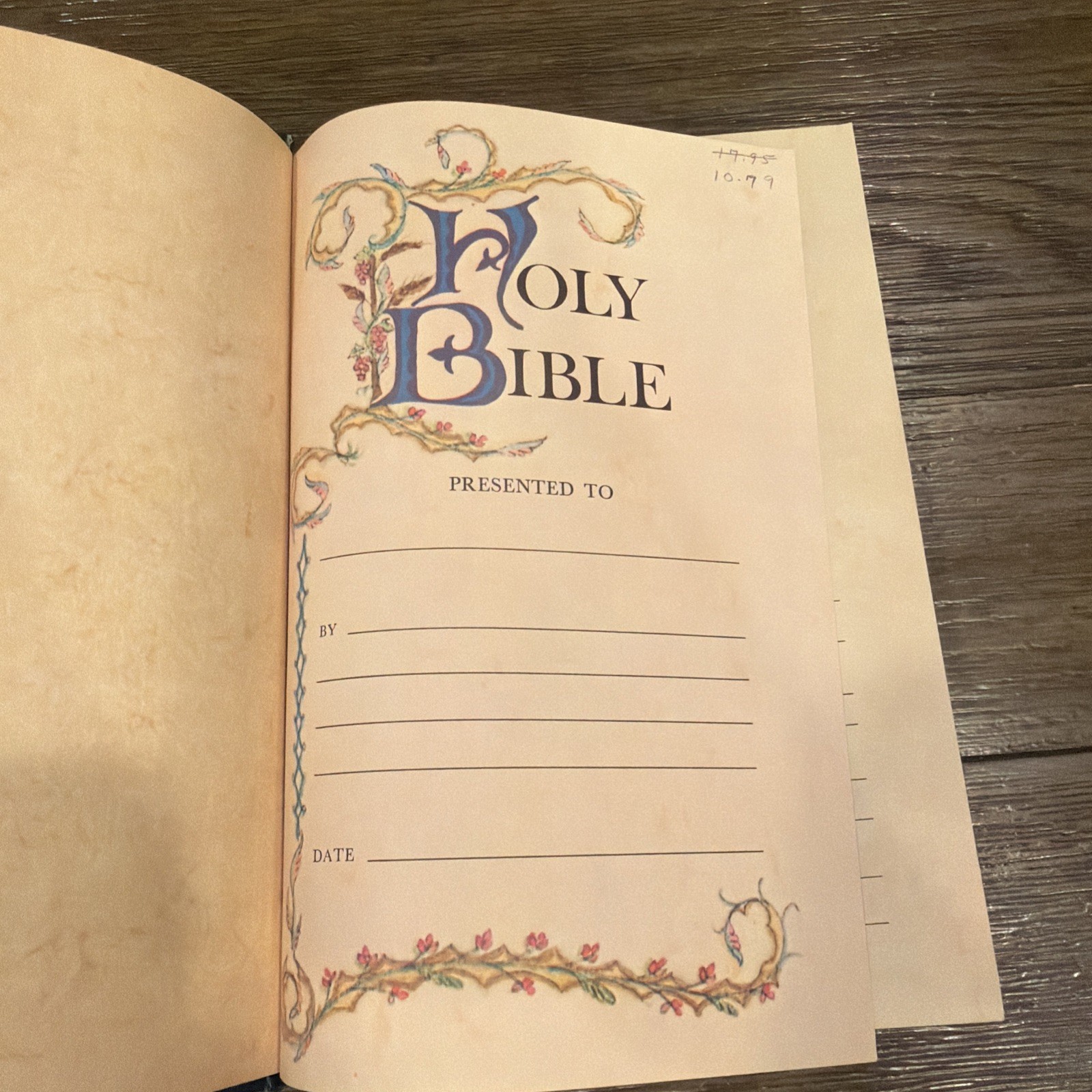 Vintage 1976 Thomas Nelson KJV Holy Bible Giant Print Reference Red Letter Blue