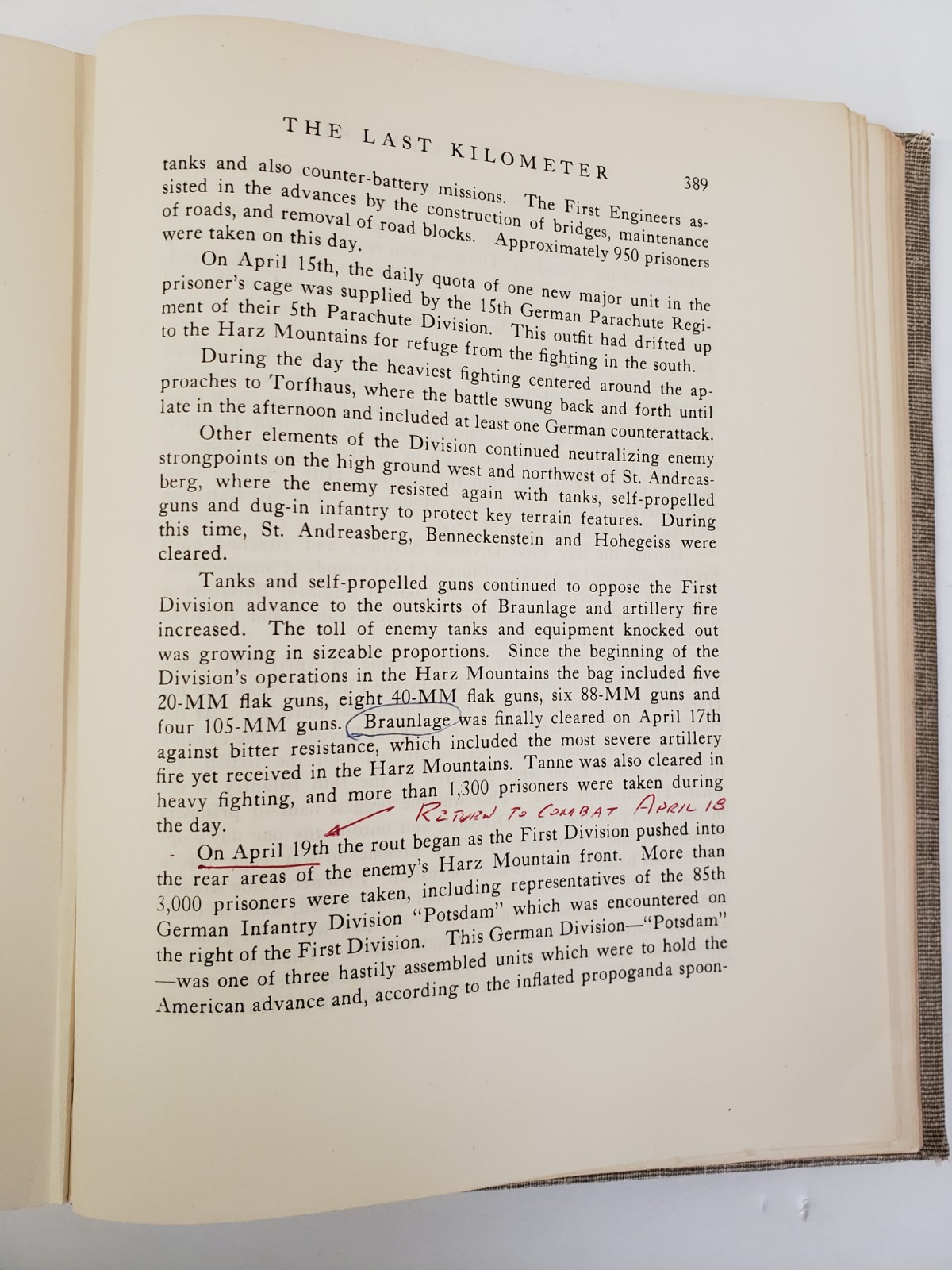 Danger Forward – First Division in World War II – WWII Veteran’s Annotations