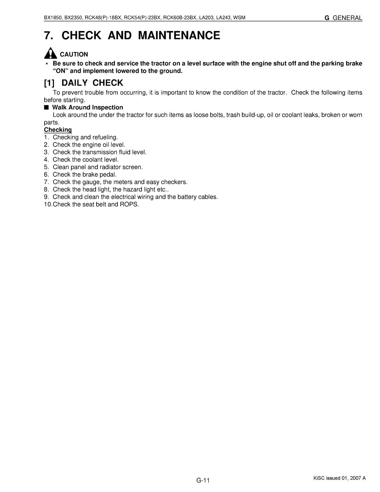 KUBOTA TRACTOR BX1850 BX2350 WORKSHOP MANUAL SECURED, COVERED – XL FOLDOUT PAGES