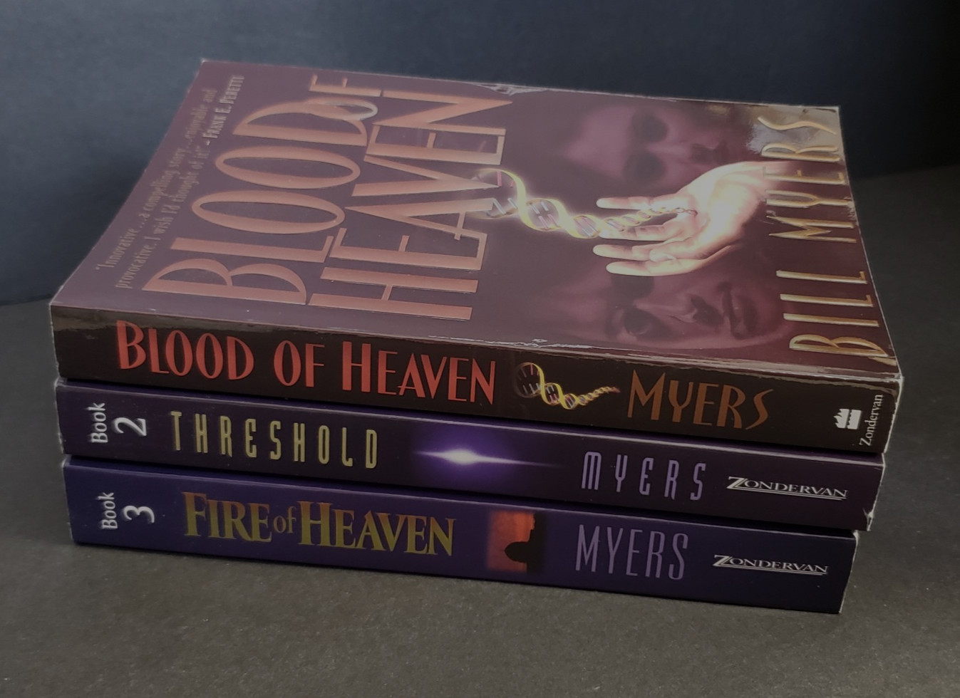 Bill Myers – Blood Of Heaven, Threshold, Fire Of Heaven Trade Paperback Books