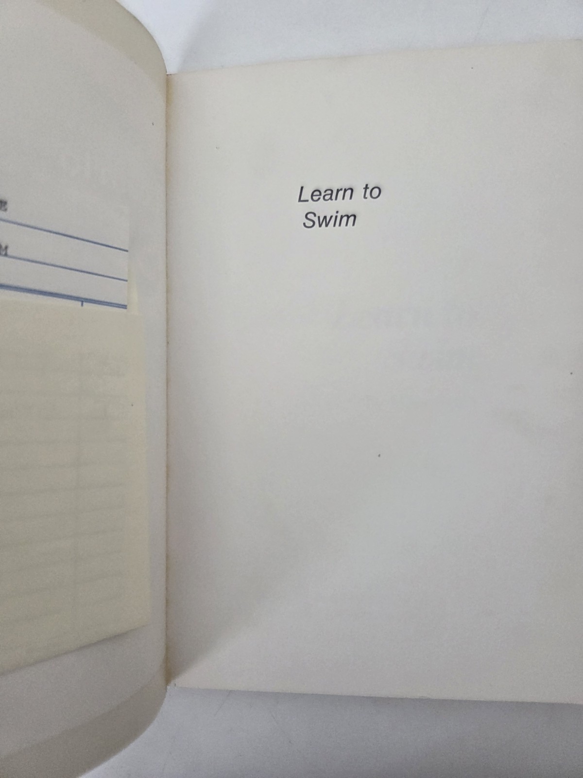 Learn To Swim By Mike Krein Book