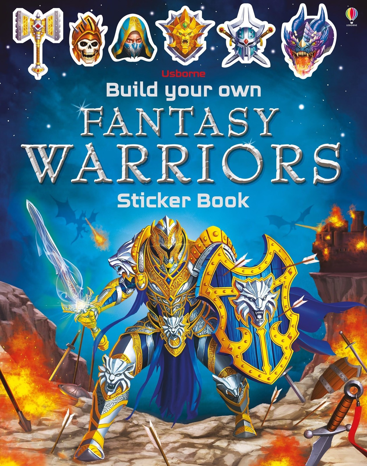 Build Your Own Fantasy Warriors Sticker Book: Create Powerful with…