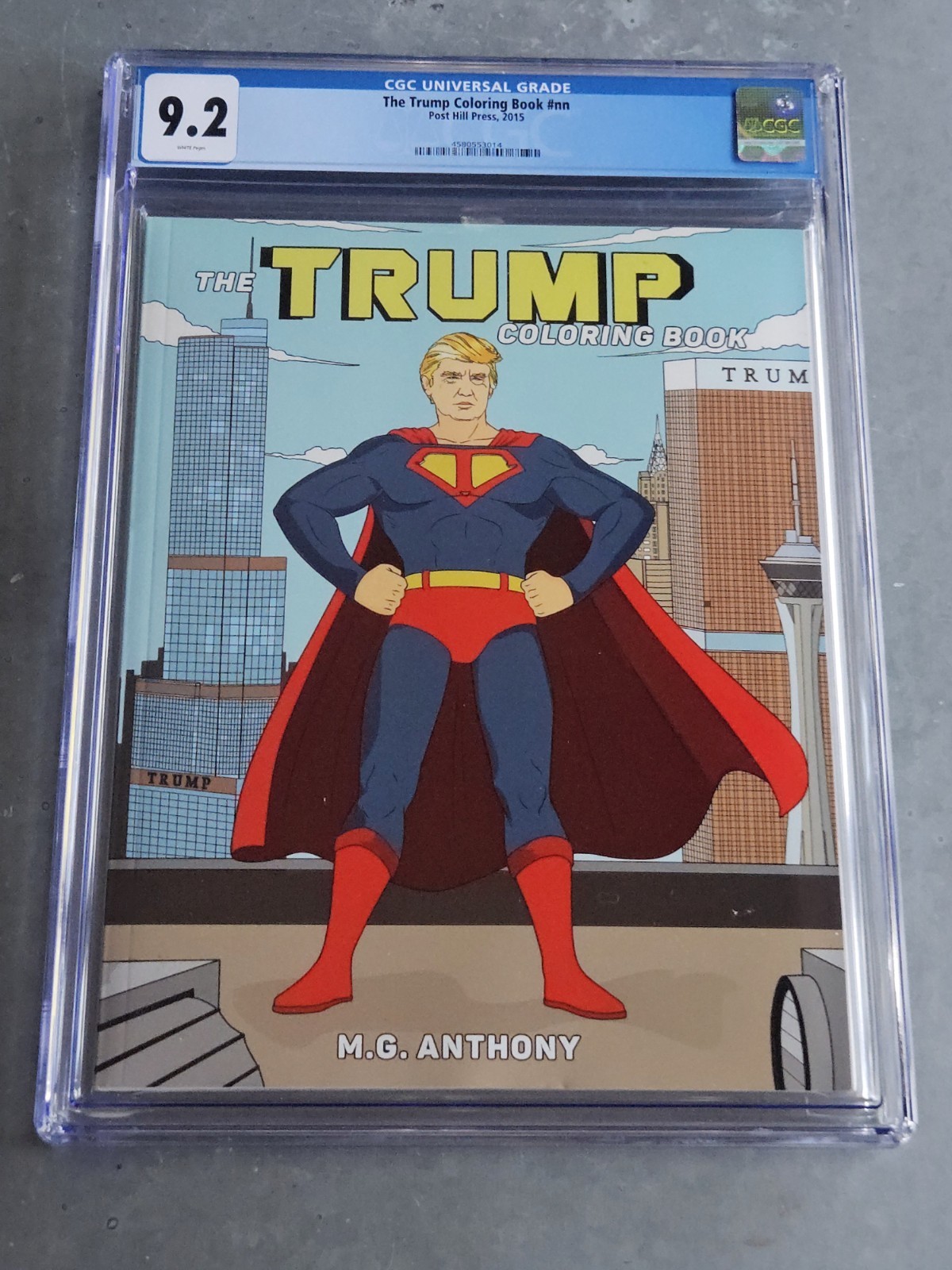 🇺🇸President DONALD TRUMP CGC 9.2 – Coloring Book 2015 – Superman Magazine Time