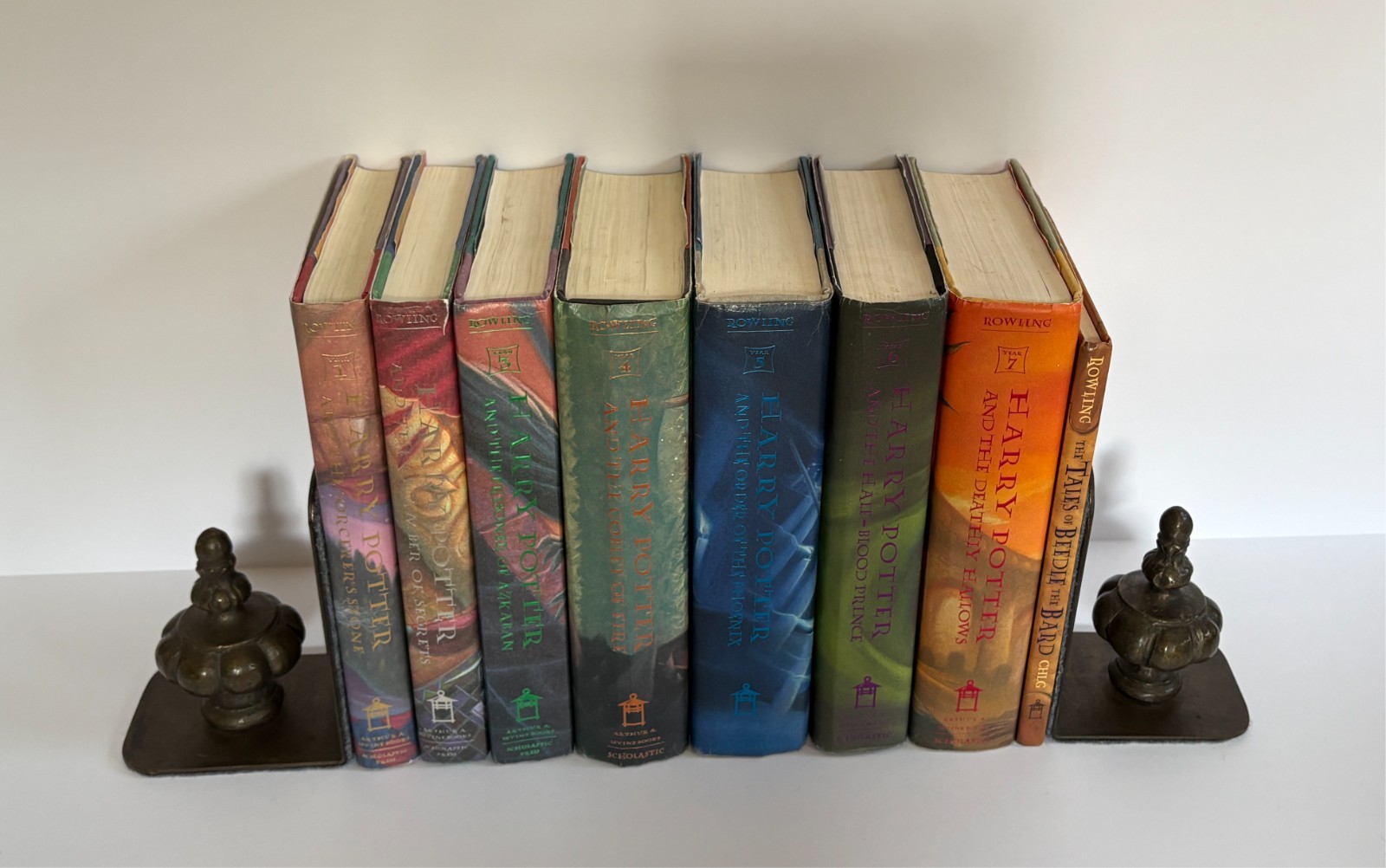 HARRY POTTER Complete Lot of 8 (1-7 +) Set Series HARDCOVER Books FIRST EDITION
