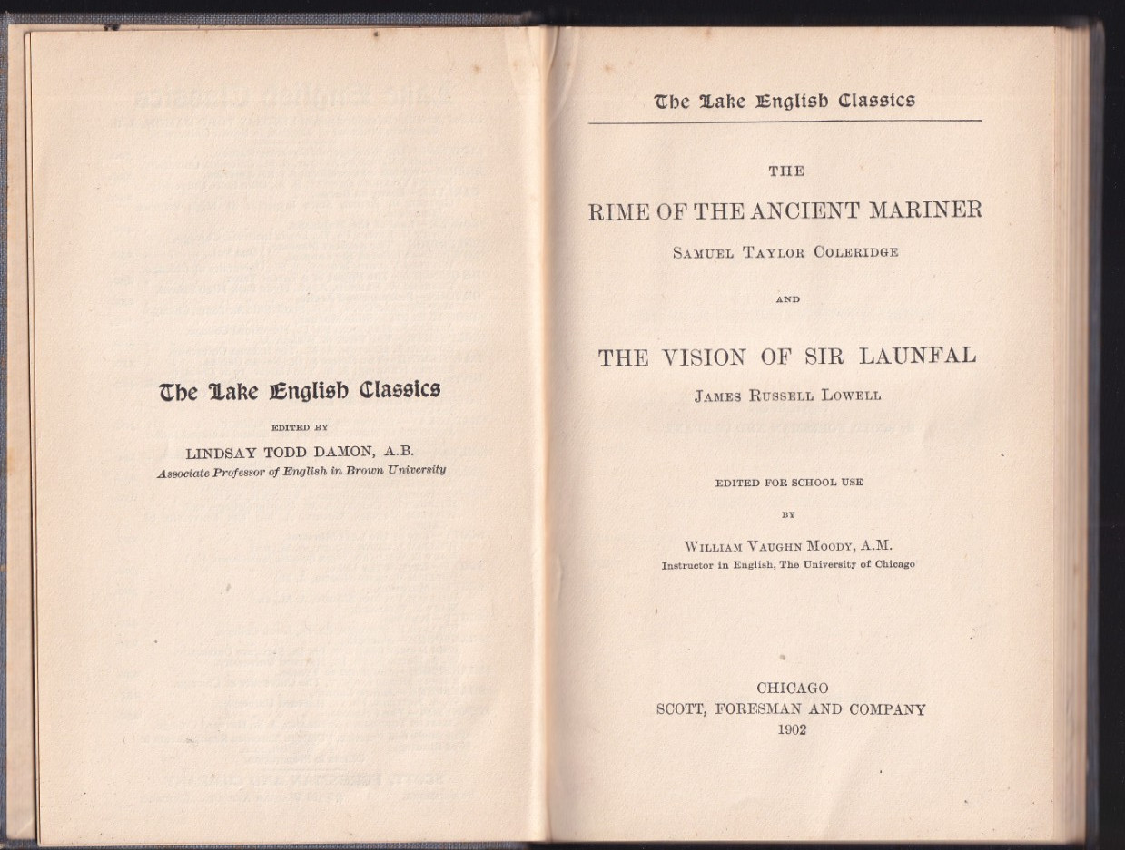 The Ancient Mariner & The Vision of Sir Launfal (HB, 1902, 104 pages)