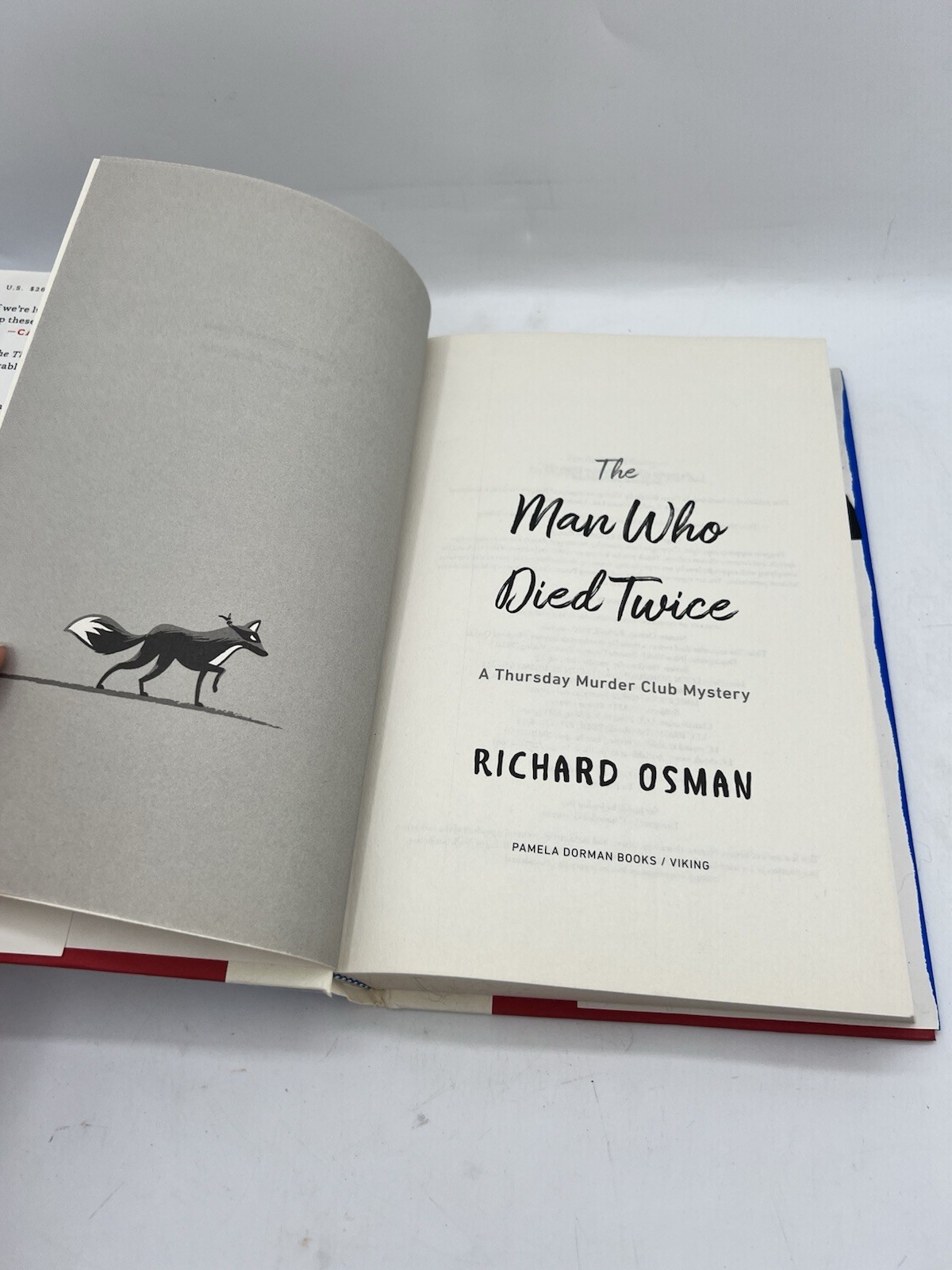 The Man Who Died Twice Richard Osman 1st Edition/1st Print Hardcover DJ