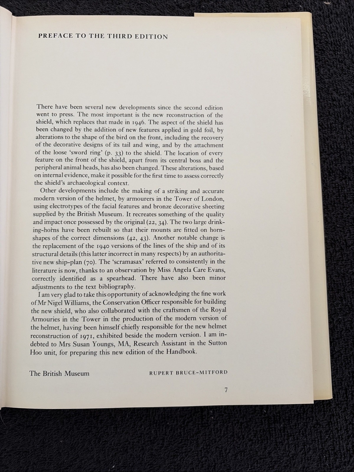 Sutton Hoo Ship Burial: A Handbook by Bruce-Mitford, Rupert HC With Dust Jacket