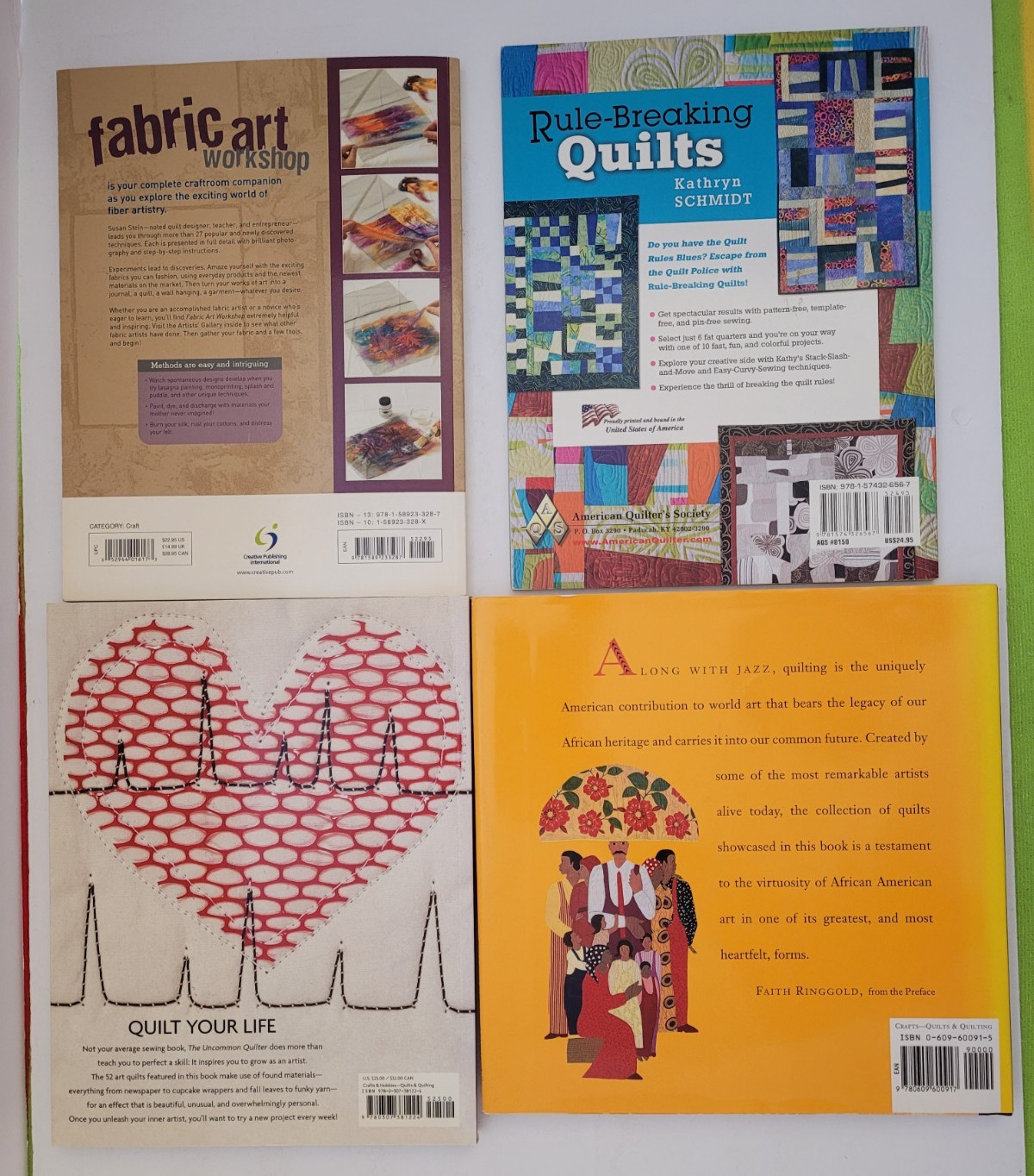 Art Quilting Book Lot: Jean Wells Carolyn Mazloomi Ricky Tims Design 8 Book Lot