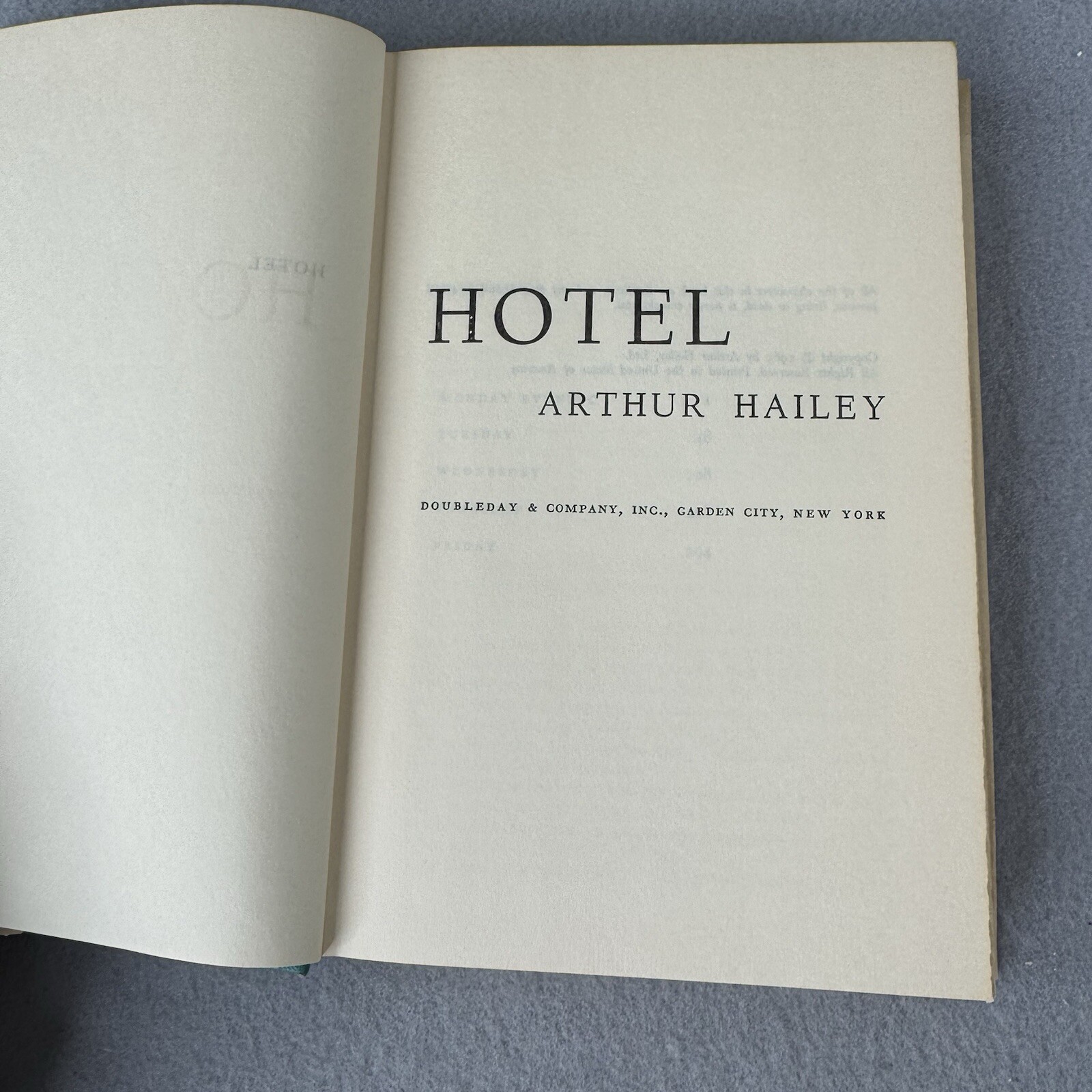 Hotel by Arthur Hailey BCE Hard Cover 1965