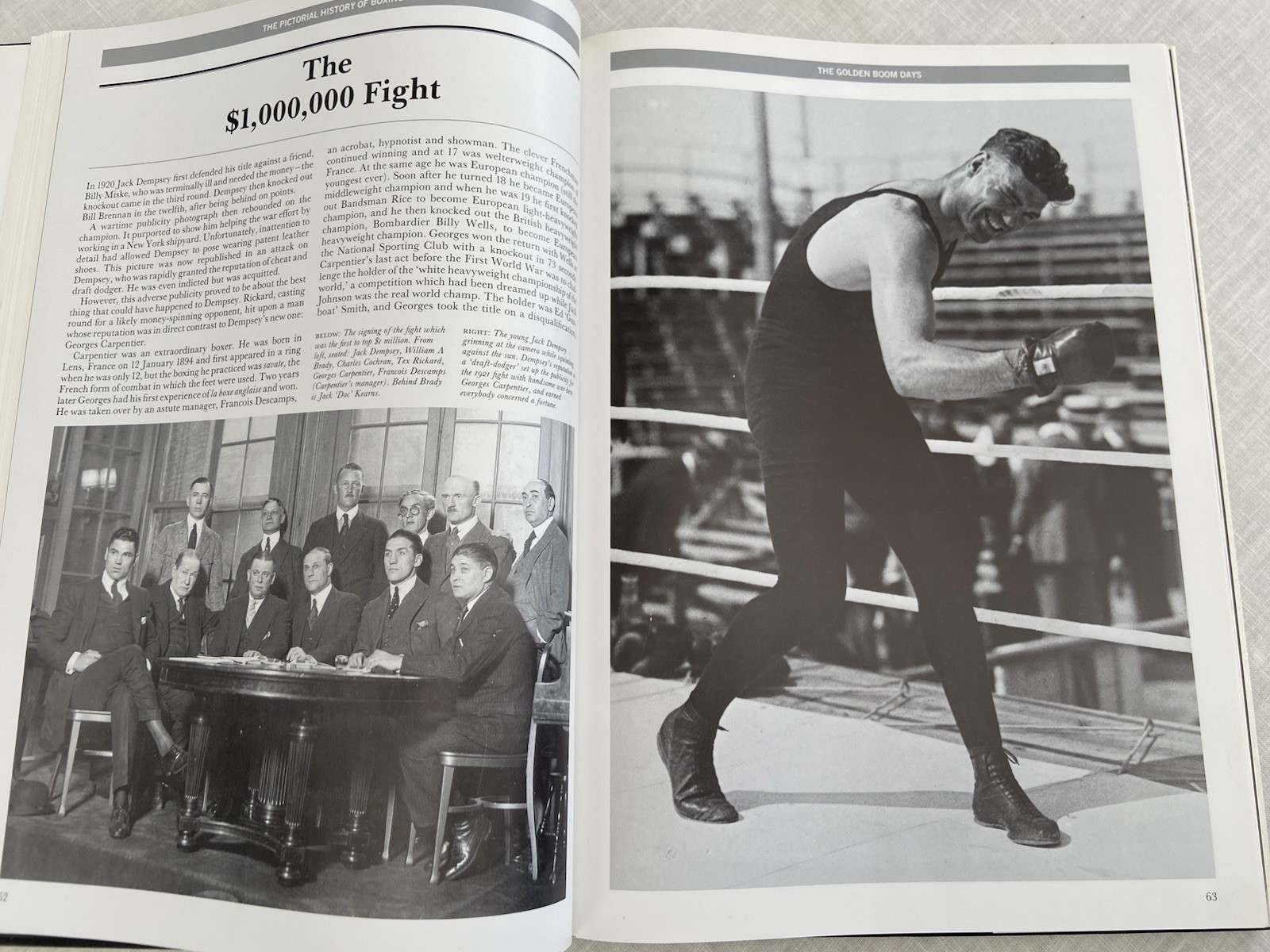 Vintage 1988, „Pictorial History of Boxing“ Peter Arnold XL Vg 1st Print FREE SH