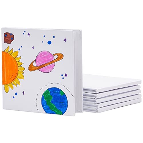 6 Pack Hardcover Books for Kids to Write Stories 36 Pages, 5 x 5 In