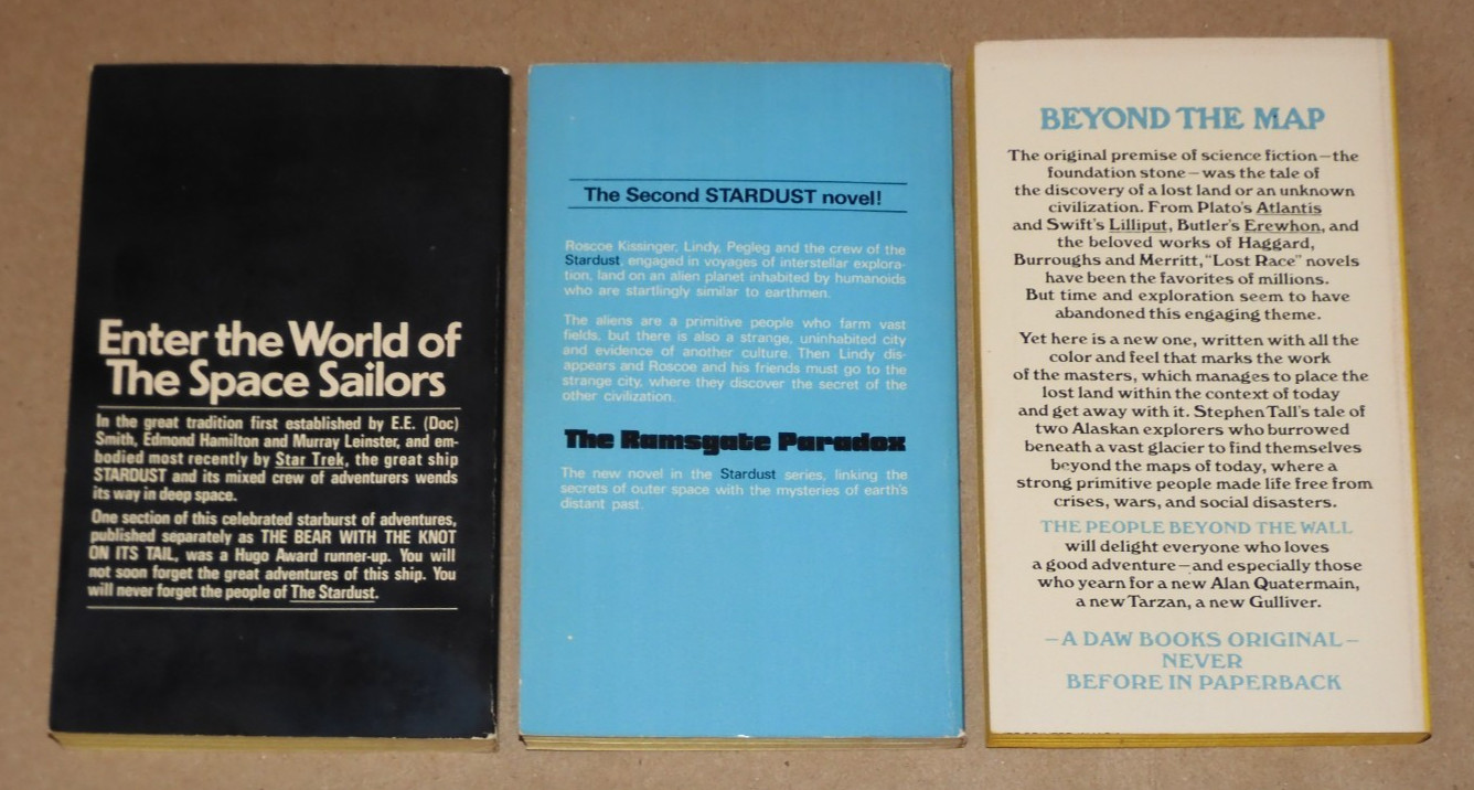 3 STEPHEN TALL Space Opera Sci-Fi 1970s VGC/NM PBs THE STARDUST VOYAGES ++!