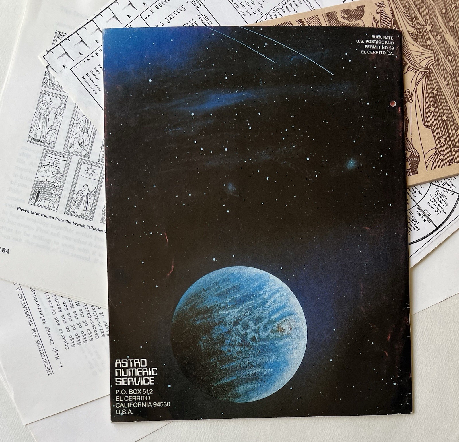 Vintage Astro*Carto*Graphy Astrology Circle Books Computer Calculations Calendar