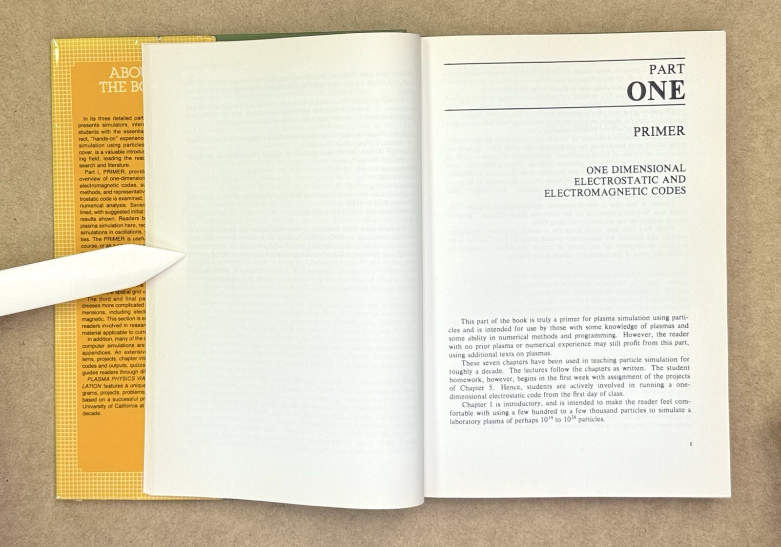 Signed! Plasma Physics Via Computer Simulation by Birdsall & Langdon 1985 HCDJVG