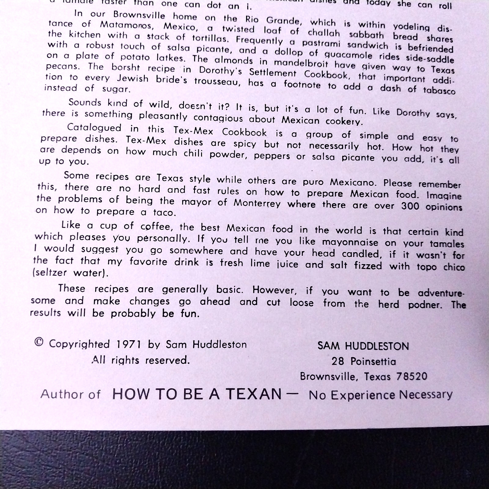 Vintage Tex-Mex Cook Book „Loaded with Humor“ Mission Texas 1971 Mexican Recipes