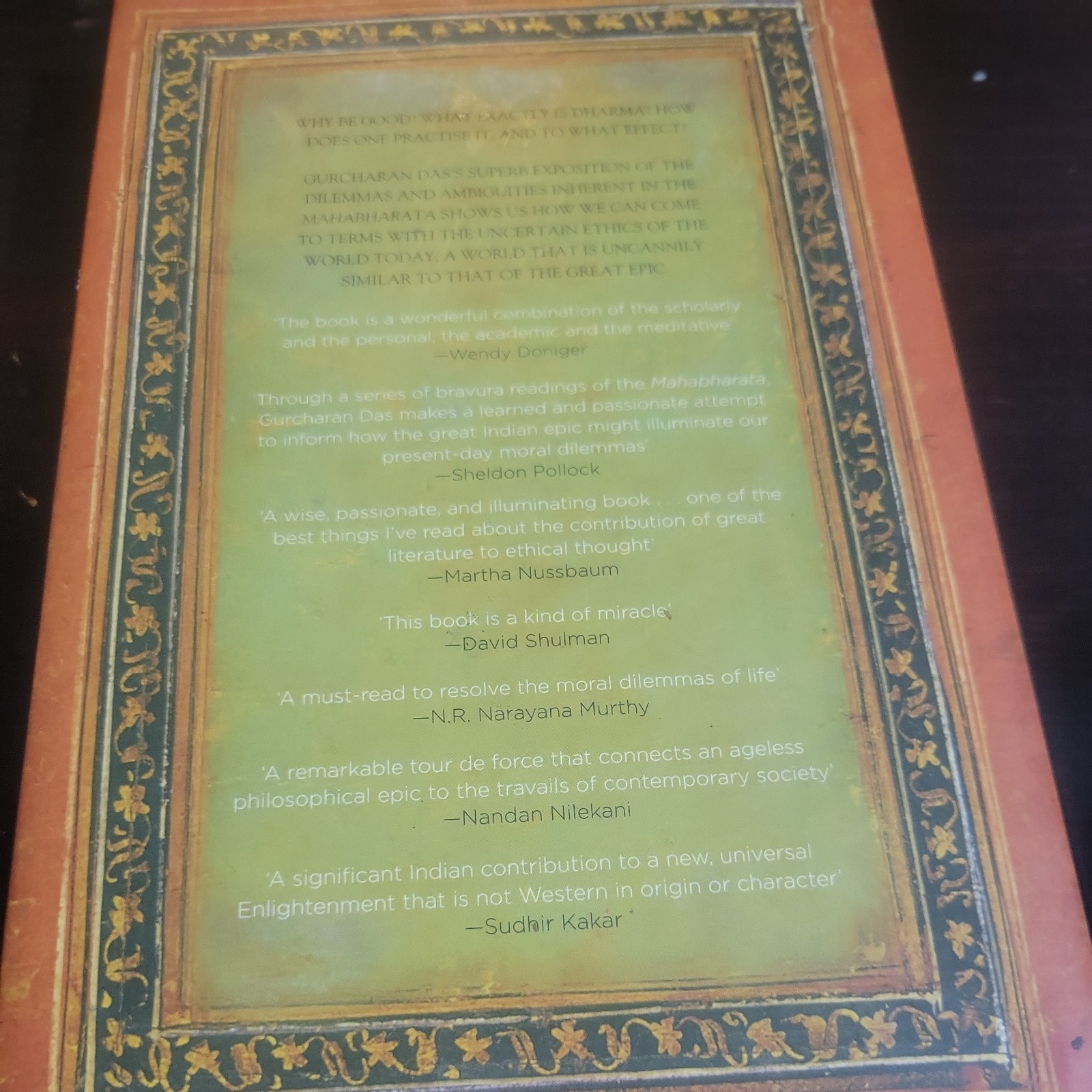 THE DIFFICULTY OF BEING GOOD: ON THE SUBTLE ART OF DHARMA By Gurcharan Das *VG+*