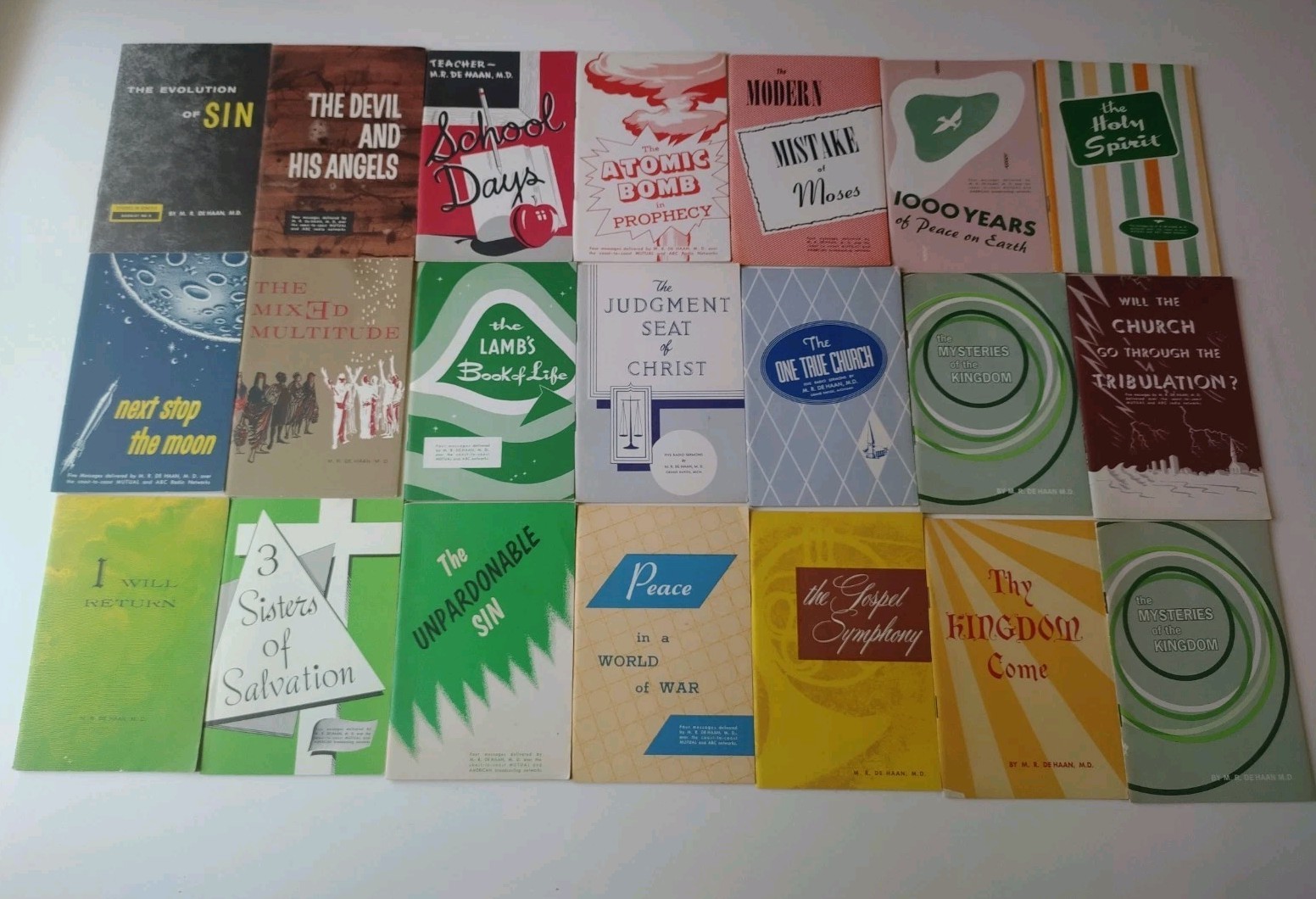 M R Dehaan Booklets Large Book Lot Of 45 RBC Radio Sermons Bible Messages