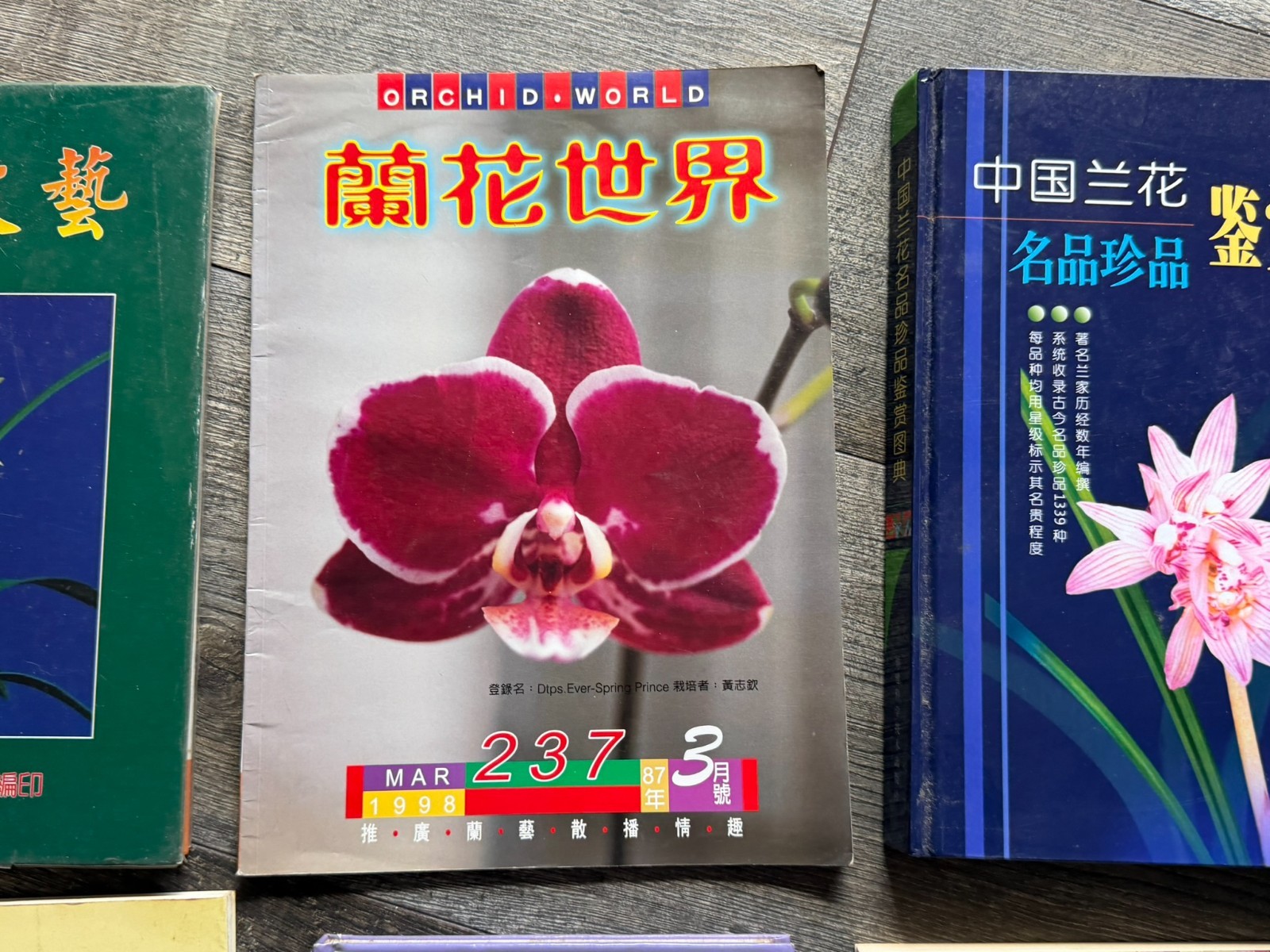 ORCHID Book 6pc Lot Chinese Language Hardcover Softcover Flowers Floristry