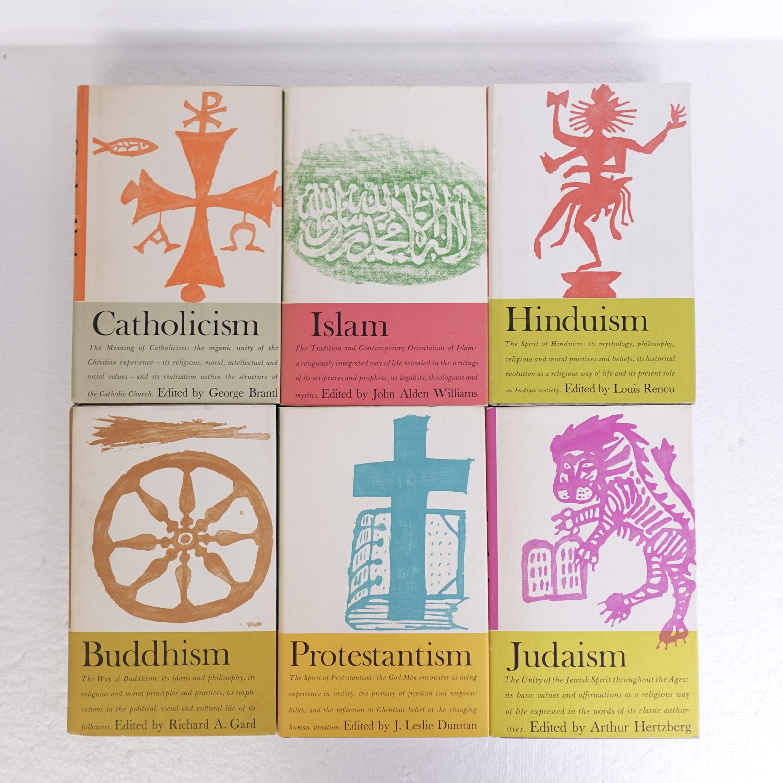 Vintage Great Religions Of Modern Man Boxed Set 6 Books 1961 George Braziller HC