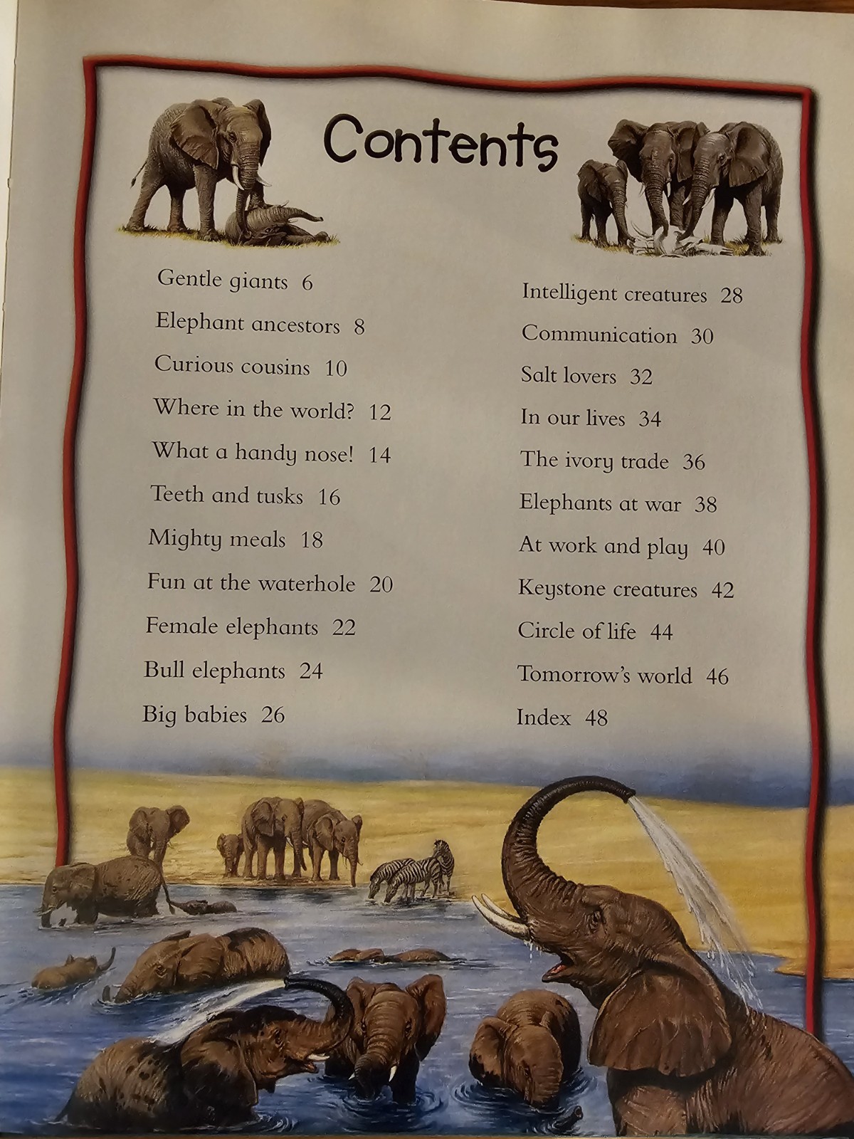 100 Things You Should Know About ELEPHANTS Juvenile Hard Back Book 48 Pages 9×12