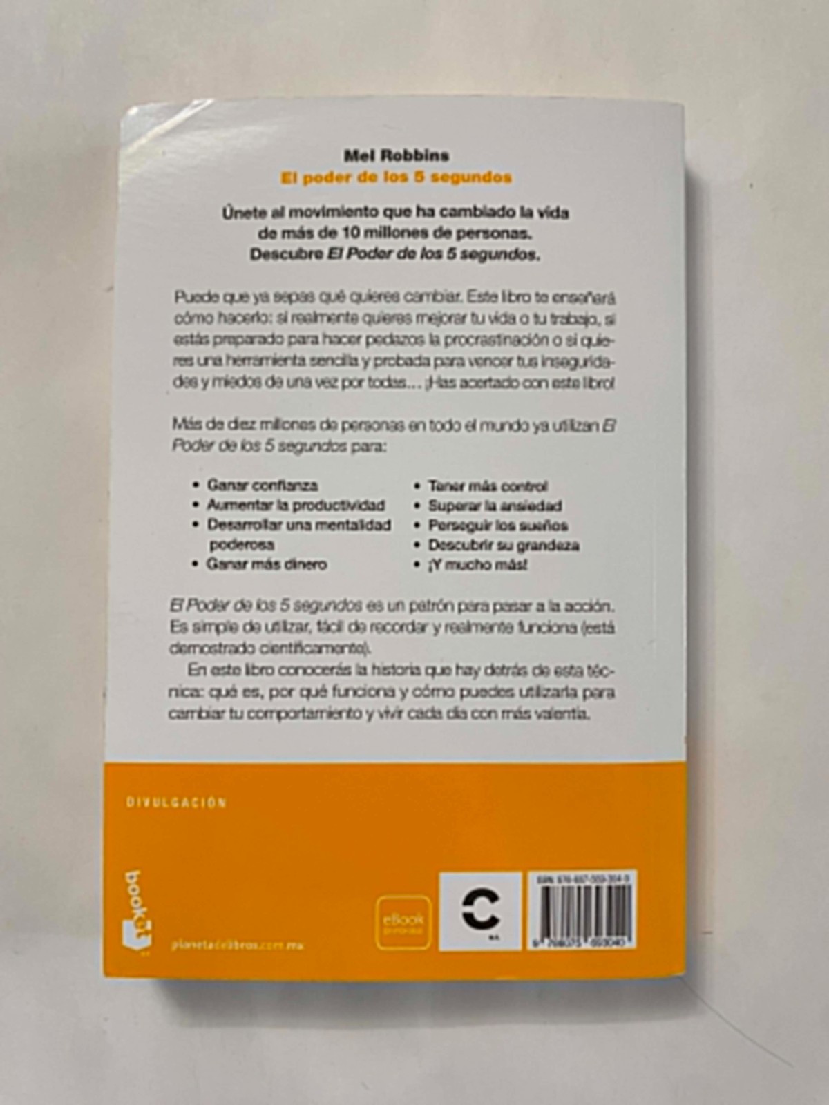 El poder de los 5 segundos, Paperback by Robbins, Mel – Se Valiente En El ..GOOD