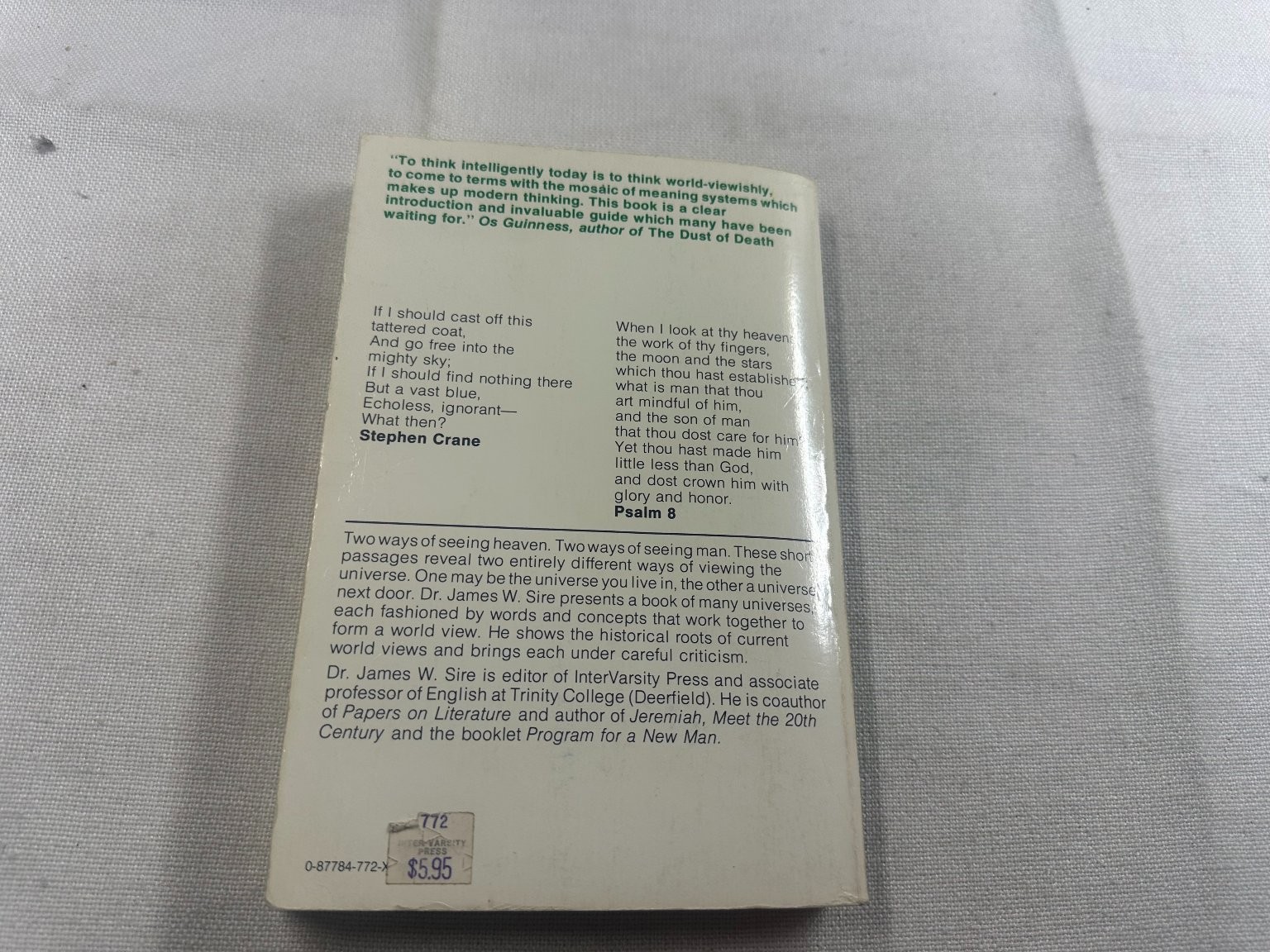 The Universe Next Door Sire 1976 Worldview Philosophy InterVarsity Press