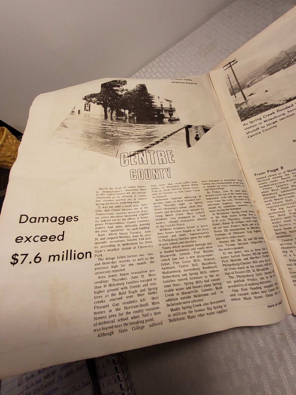 Flood Of 72, Book 14 X 10.5 In. Photos Of Central Pennsylvania