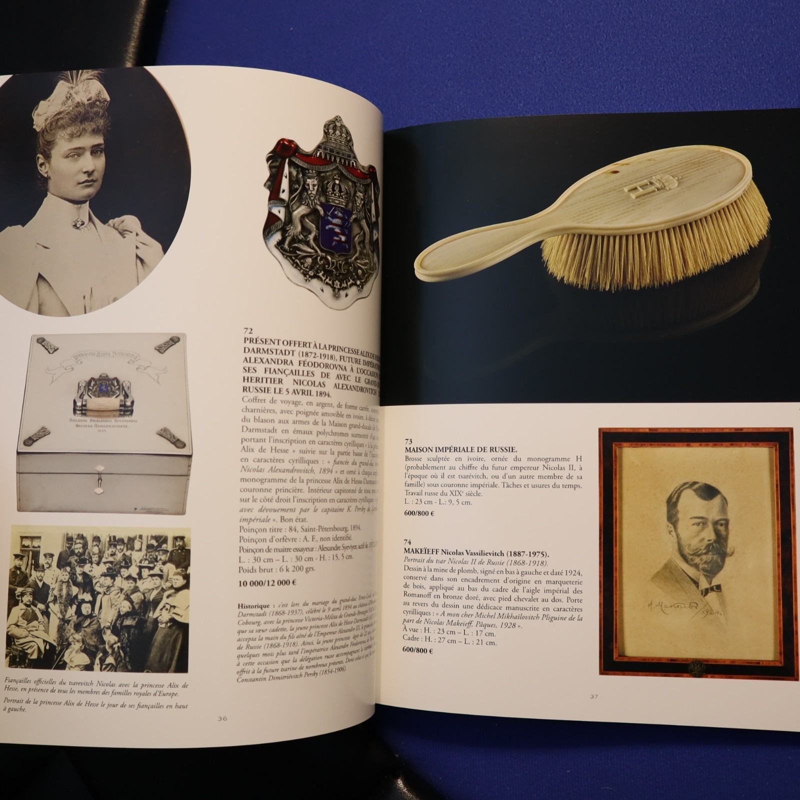 RUSSIAN ROYALTY AUCTION CATALOG 2019 HVMC , 120 PAGES IN FRENCH EX+