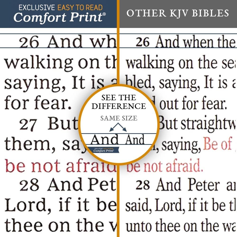 Brand New Black KJV Bible Faux Leather Red Letter Edition Comfort Print Church..