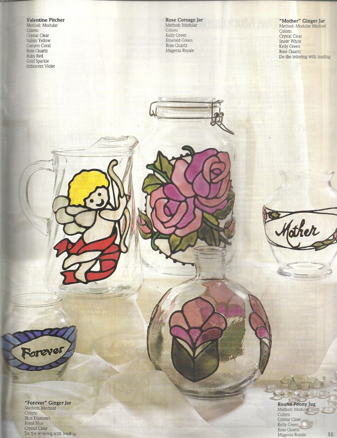 PLAID GALLERY GLASS GLIMMERING GLASS CREATIONS BOOKLET 8716 BY CAROL SMITH ©1992