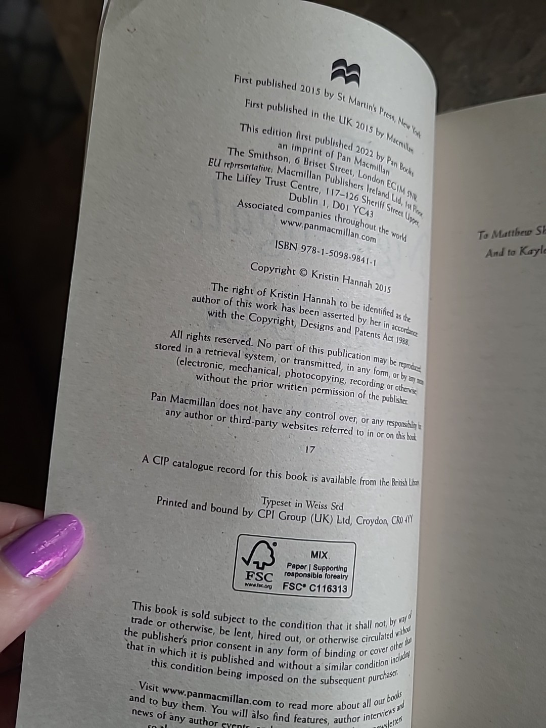 The Nightingale: A Novel – Paperback By Hannah, Kristin
