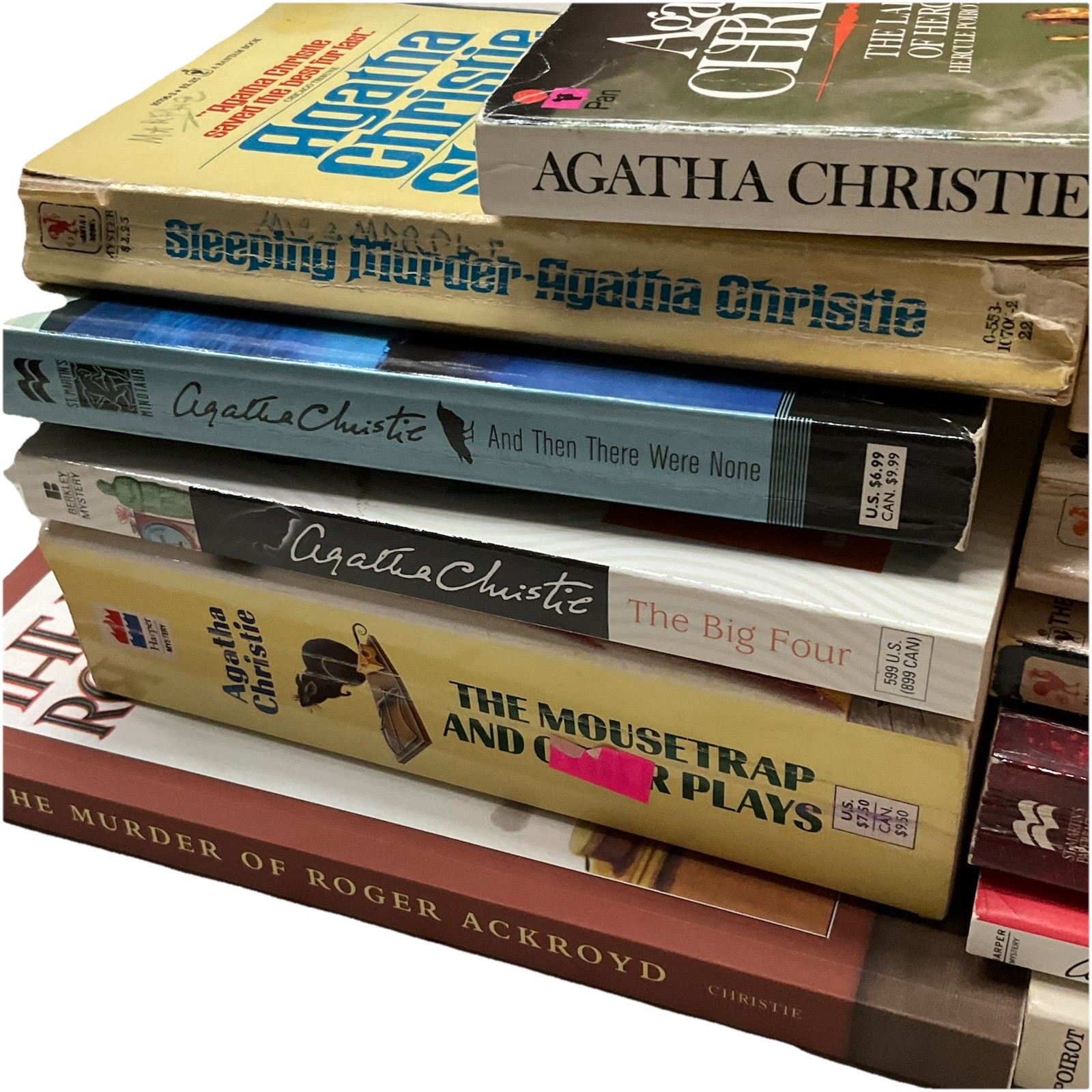 Agatha Christie PB Book Lot of 13: Then There Were None, Murder of Roger Ackroyd