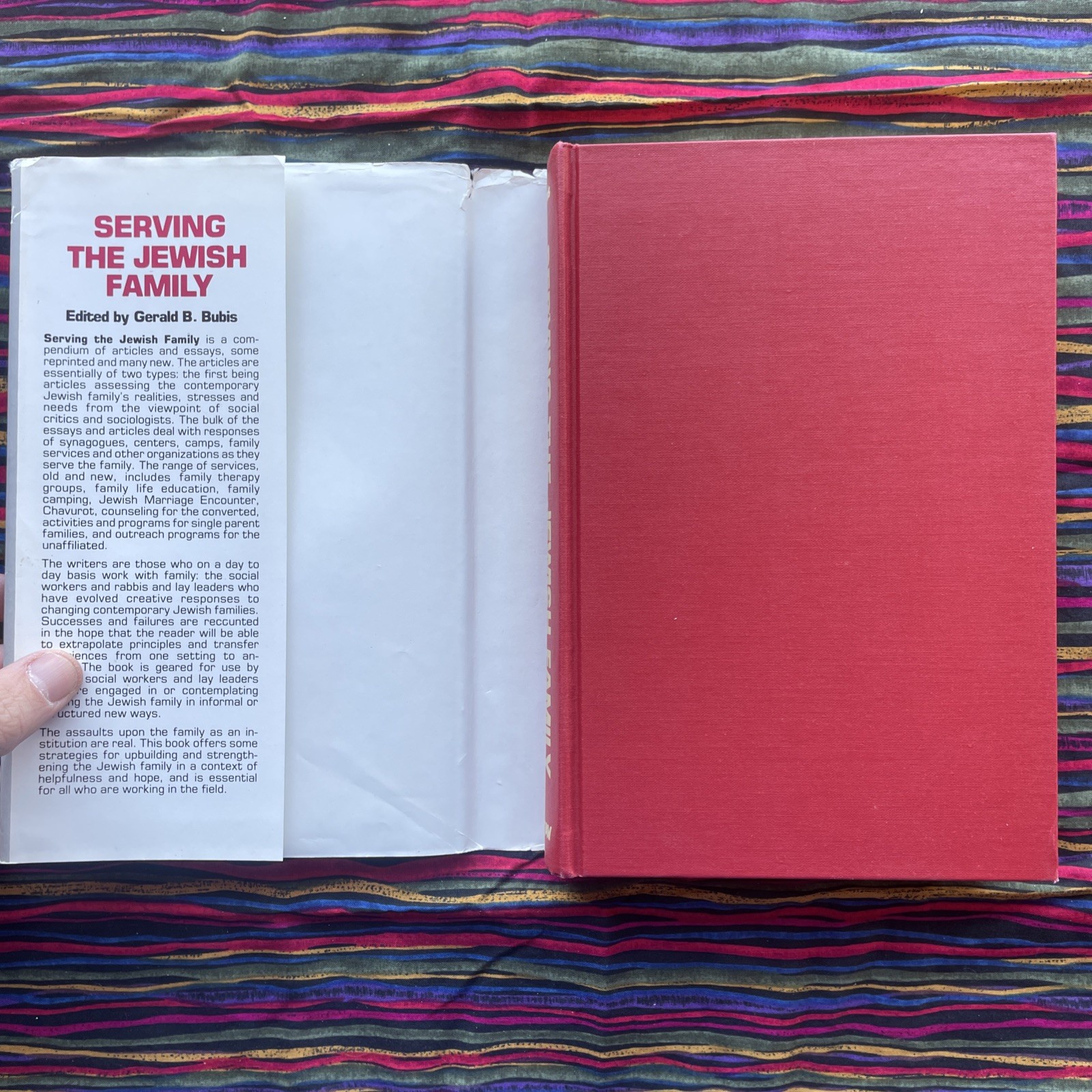 Serving the Jewish Family edited by Gerald B. Bubis (1977 First HCDJ 366 pages)