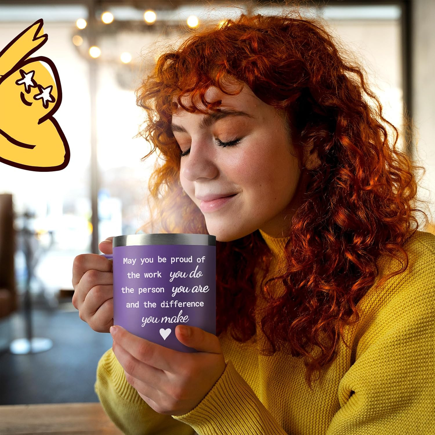 May You Be Proud of the Work You Do – Mental Health Gifts for Women 14 Ounce Tum