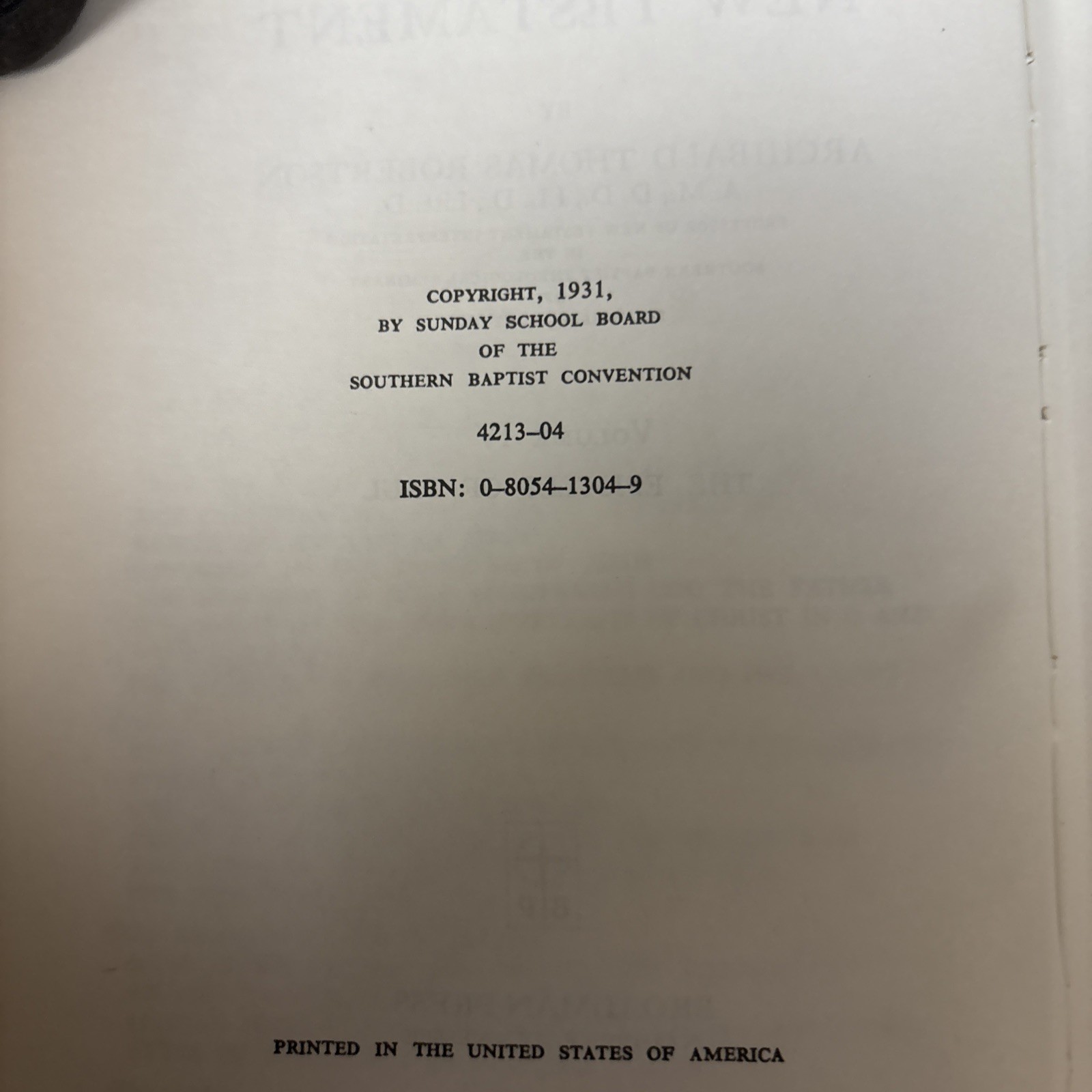 Word Pictures in the New Testament 4 Volumes I, III, IV, V by A.T. Robertson
